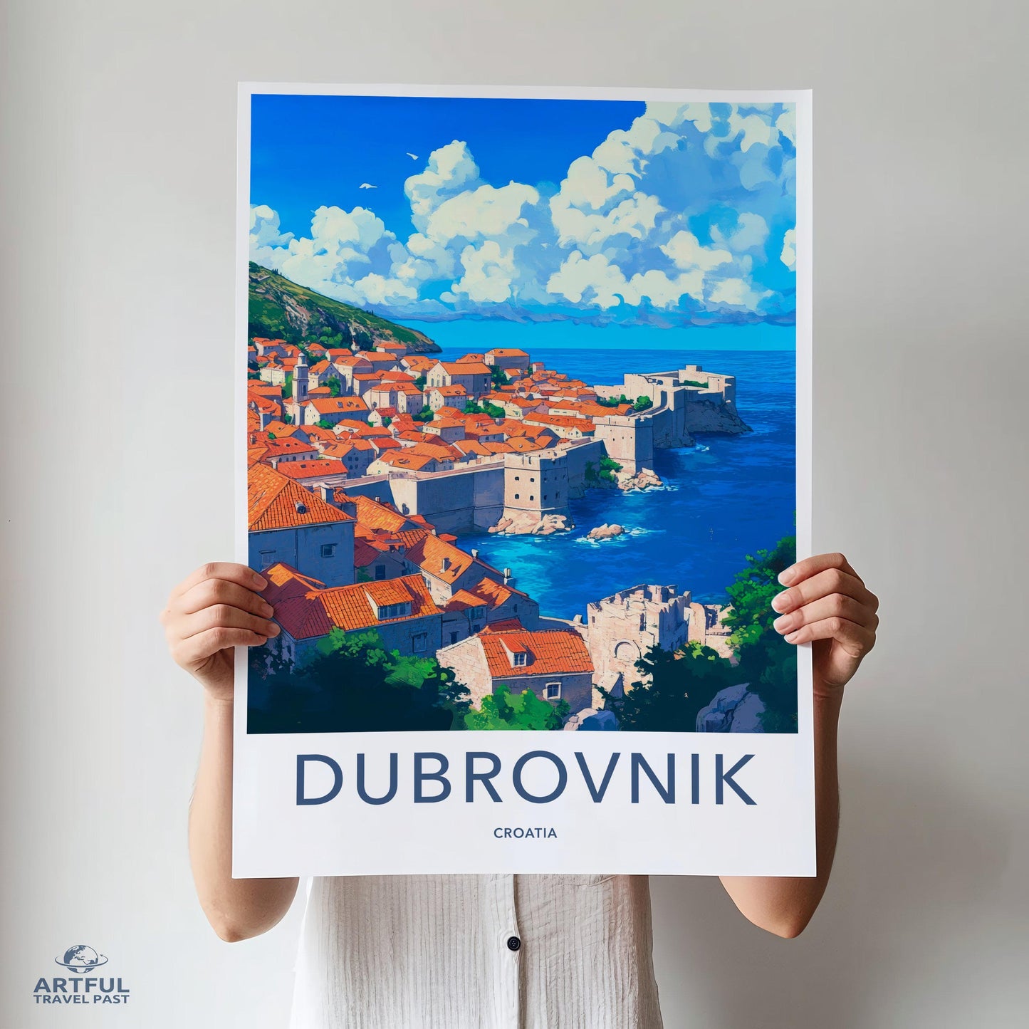 Dubrovnik Poster | Croatia Wall Art | Mediterranean Decor