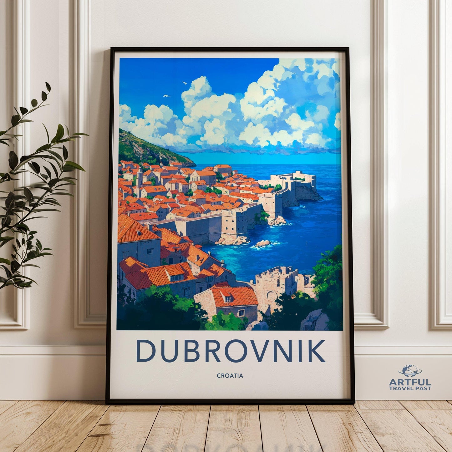 Dubrovnik Poster | Croatia Wall Art | Mediterranean Decor