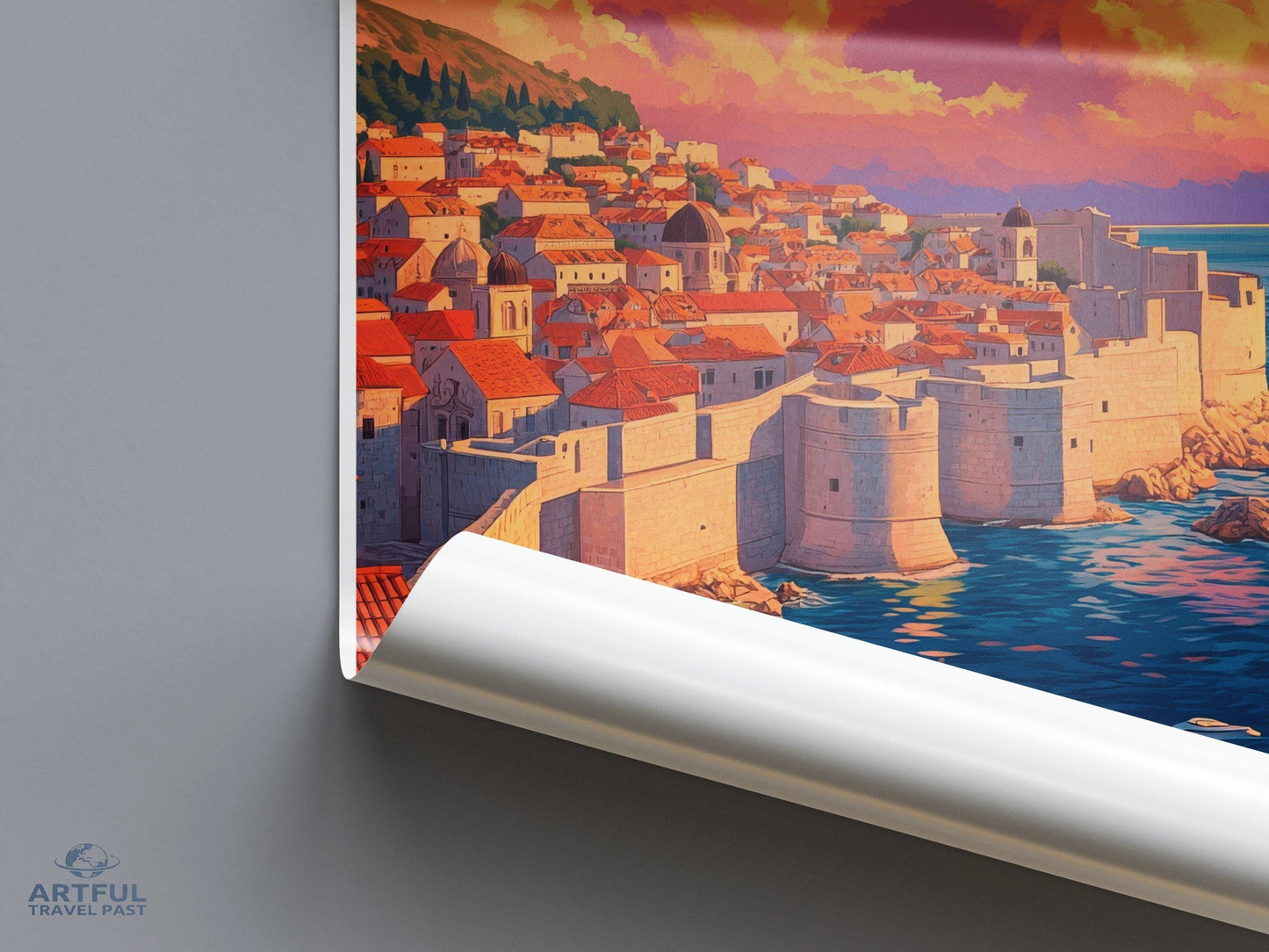 Dubrovnik Poster | Croatia Wall Art | Mediterranean Decor