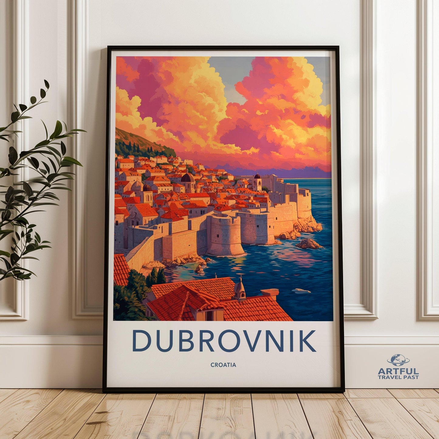Dubrovnik Poster | Croatia Wall Art | Mediterranean Decor