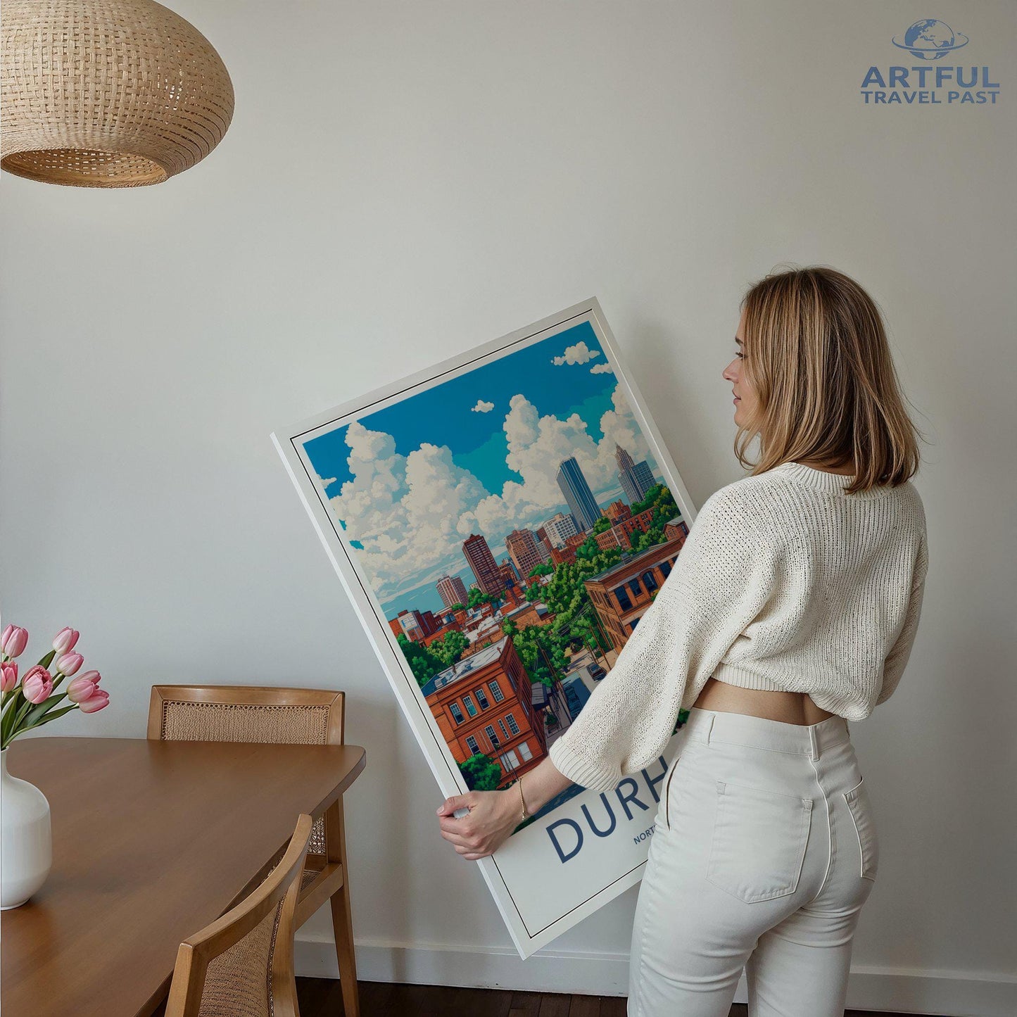 Durham Poster | North Carolina Wall Art | America Decor