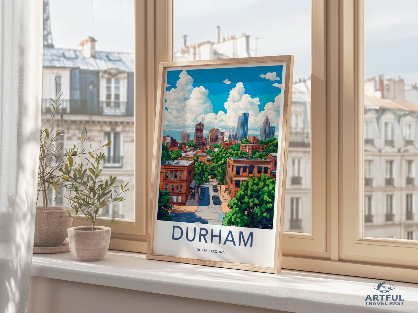 Durham Poster | North Carolina Wall Art | America Decor