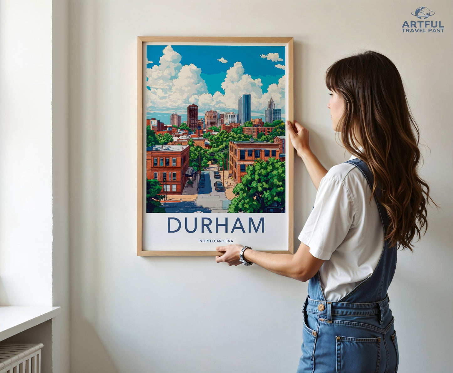 Durham Poster | North Carolina Wall Art | America Decor