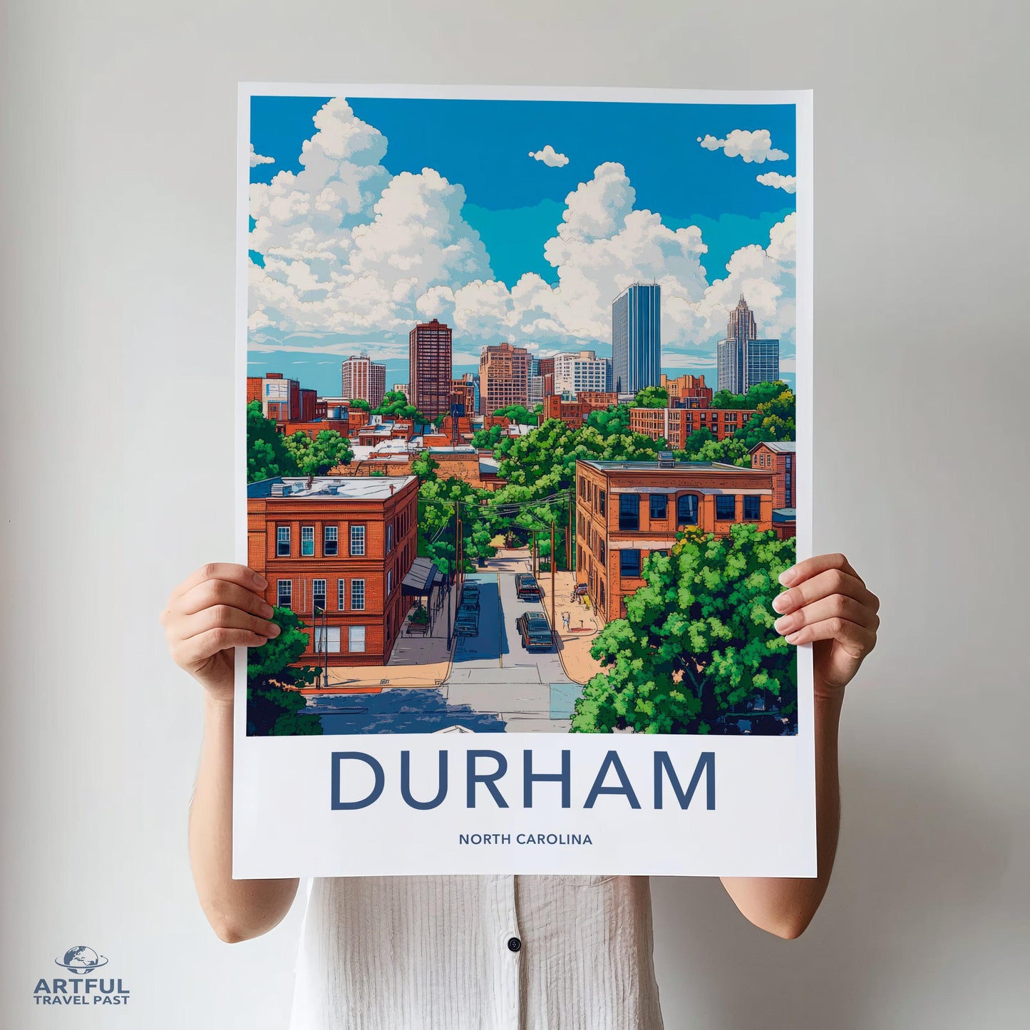 Durham Poster | North Carolina Wall Art | America Decor