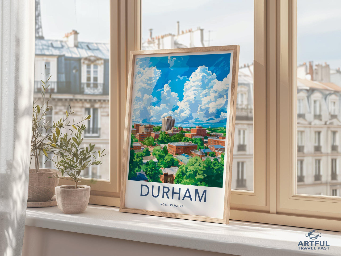 Durham Poster | North Carolina Wall Art | America Decor