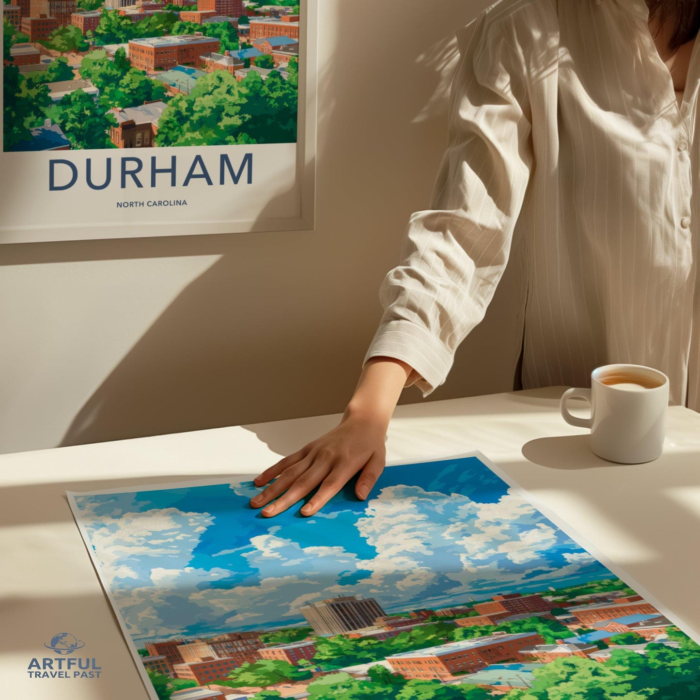Durham Poster | North Carolina Wall Art | America Decor