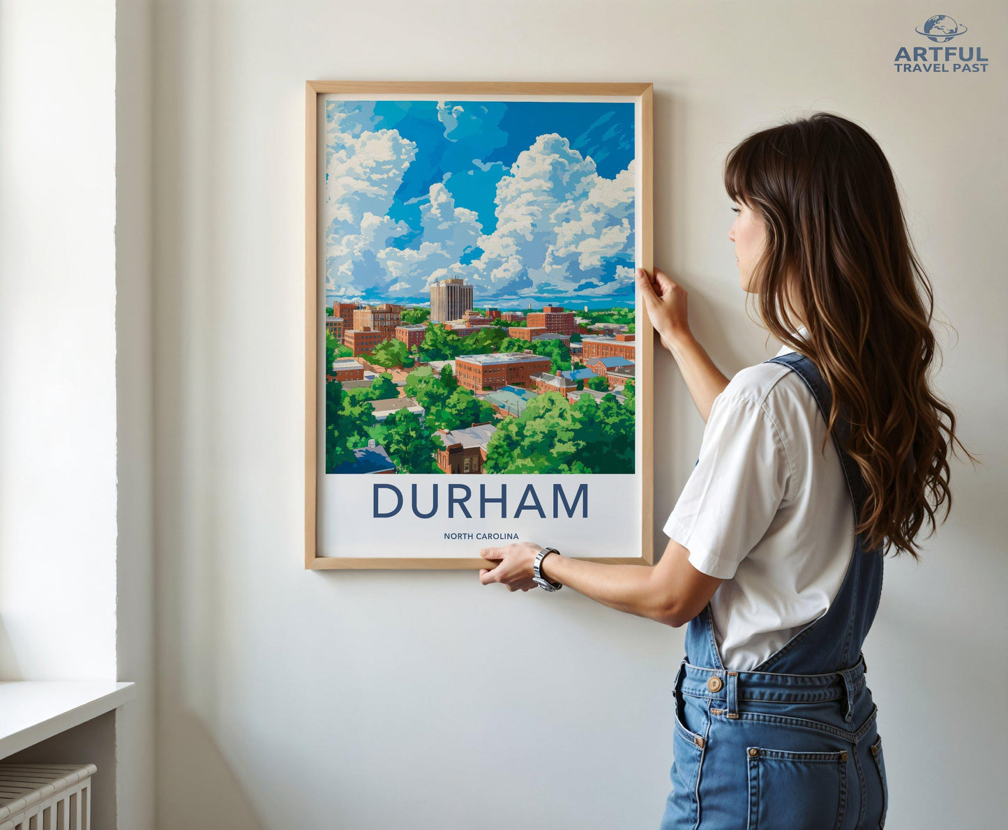 Durham Poster | North Carolina Wall Art | America Decor