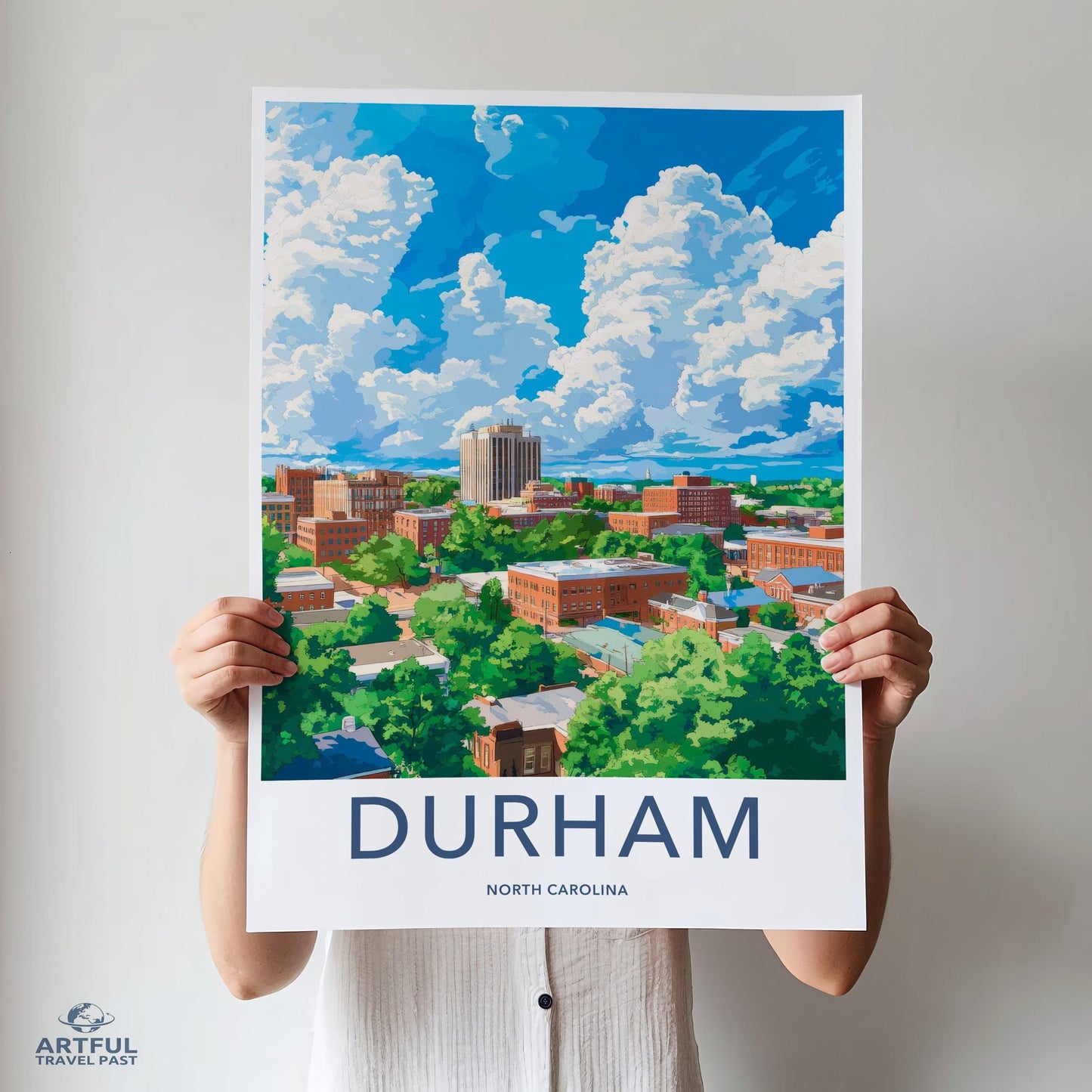 Durham Poster | North Carolina Wall Art | America Decor