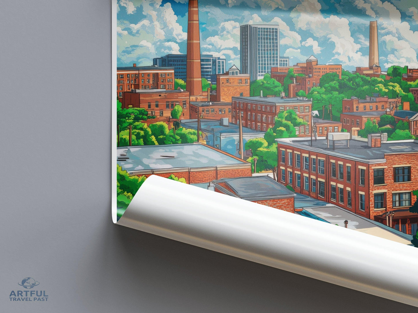Durham Poster | North Carolina Wall Art | America Decor