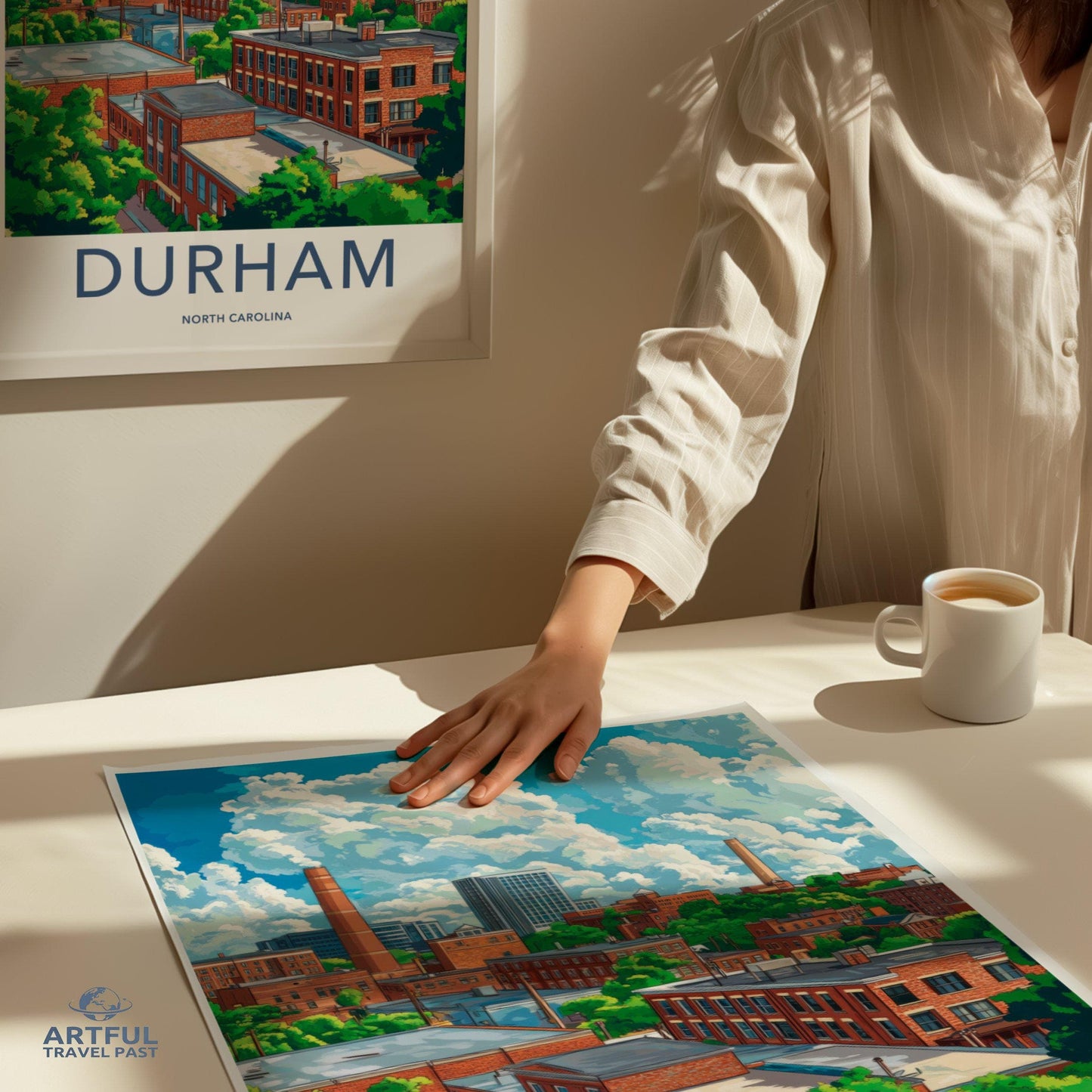 Durham Poster | North Carolina Wall Art | America Decor