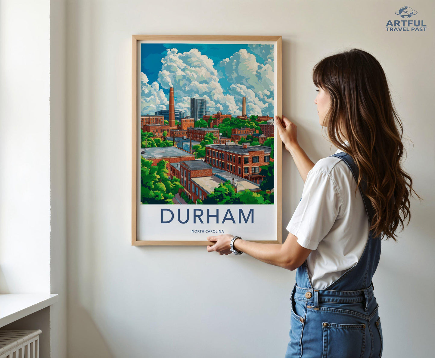Durham Poster | North Carolina Wall Art | America Decor