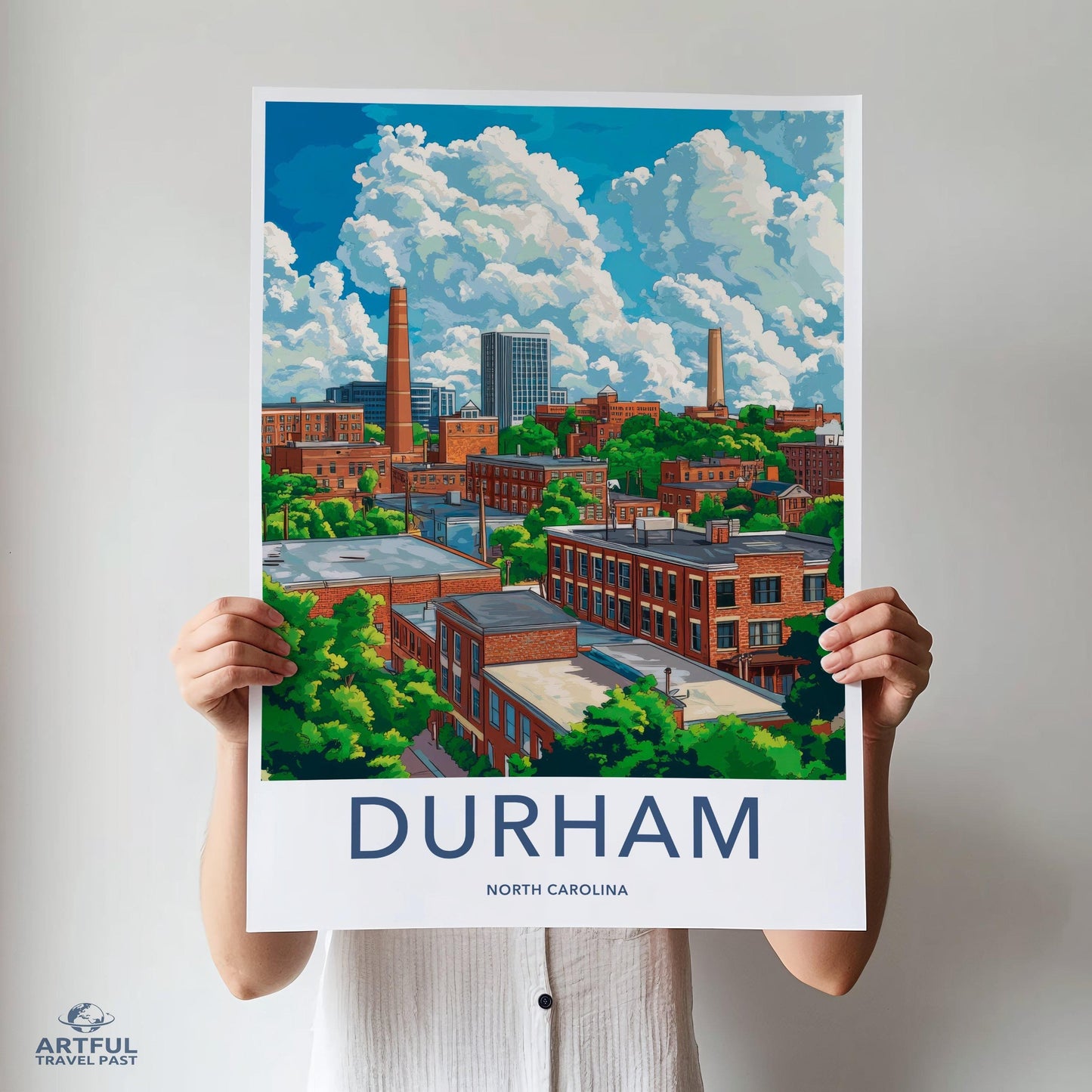 Durham Poster | North Carolina Wall Art | America Decor