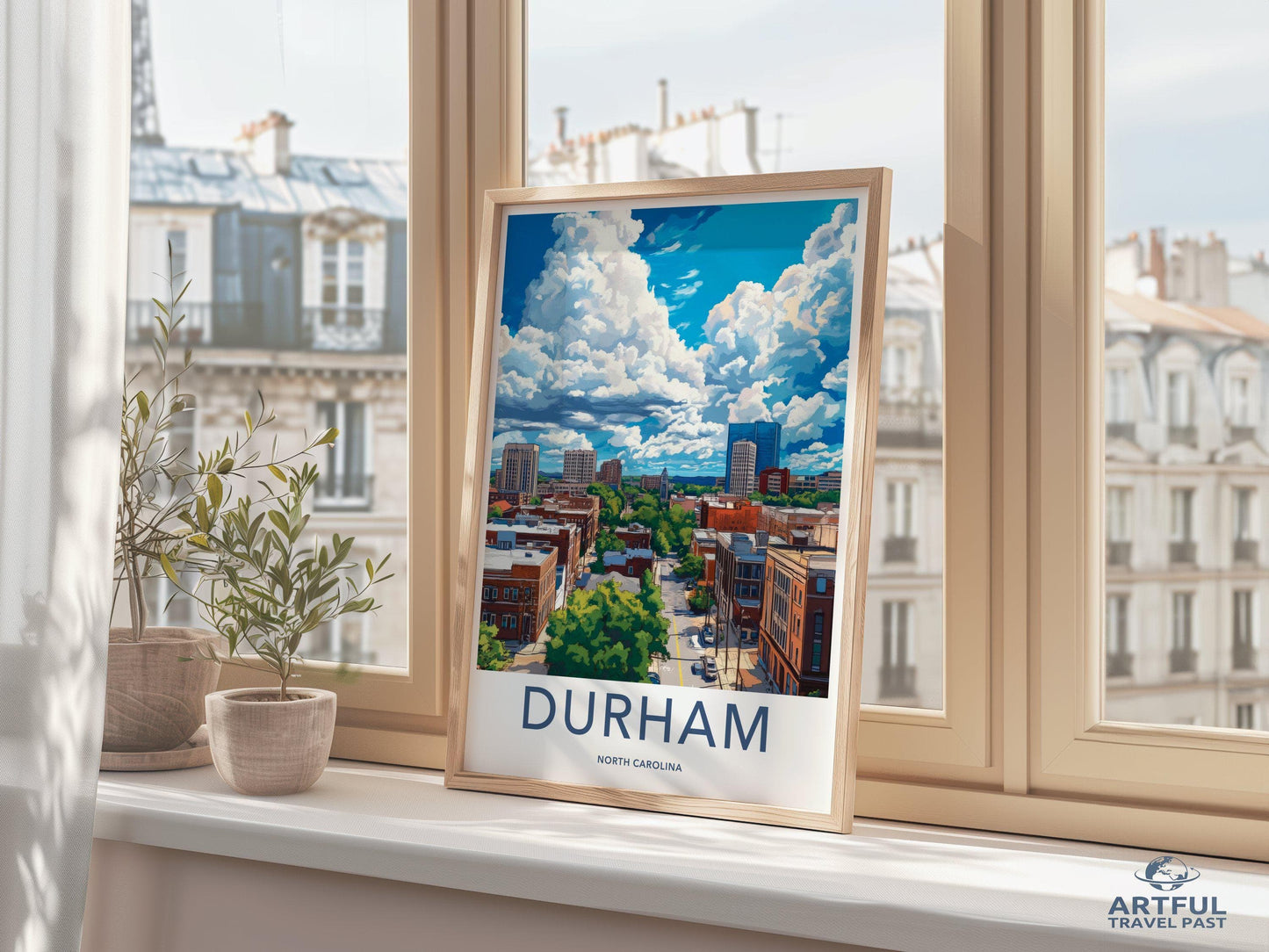 Durham Poster | North Carolina Wall Art | America Decor