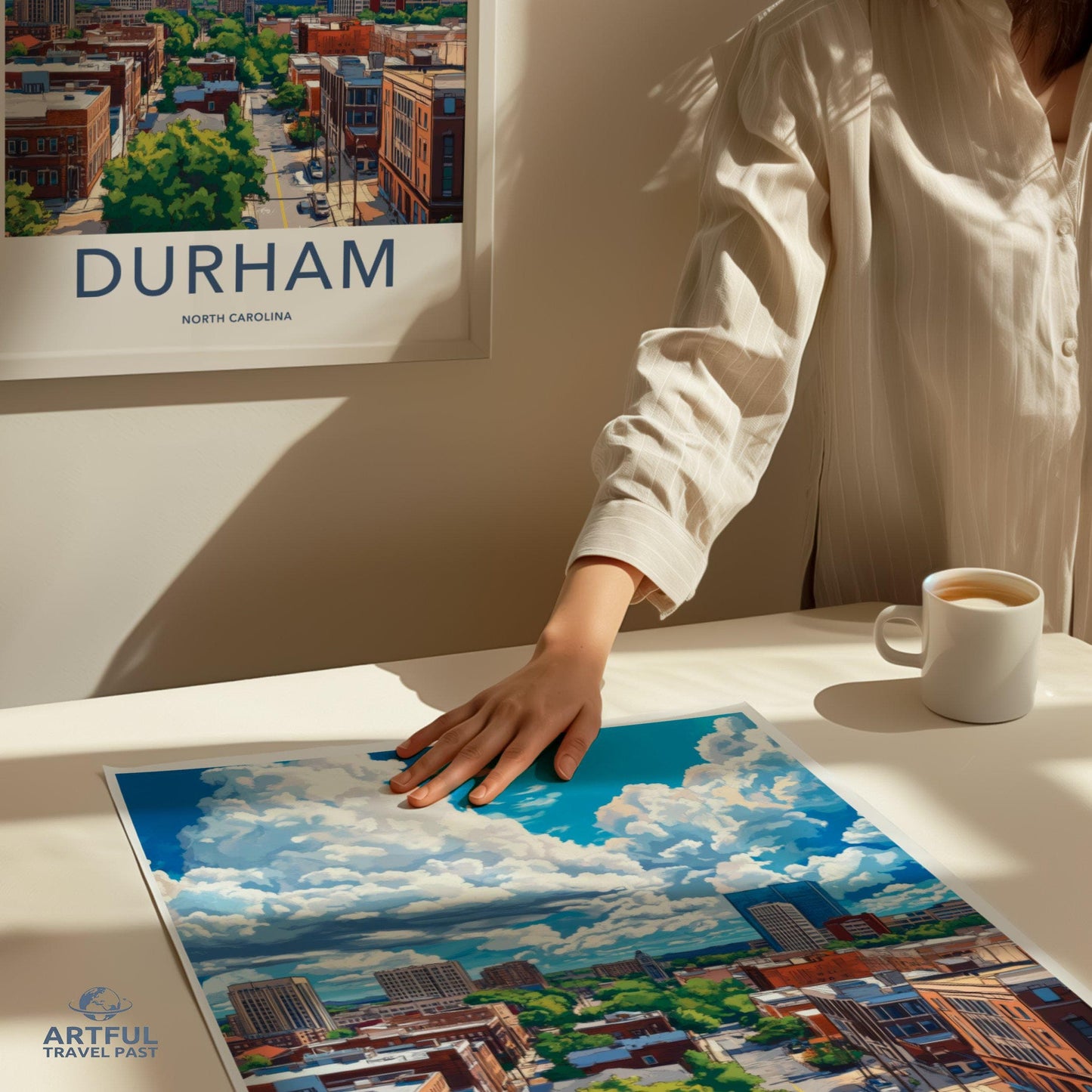 Durham Poster | North Carolina Wall Art | America Decor