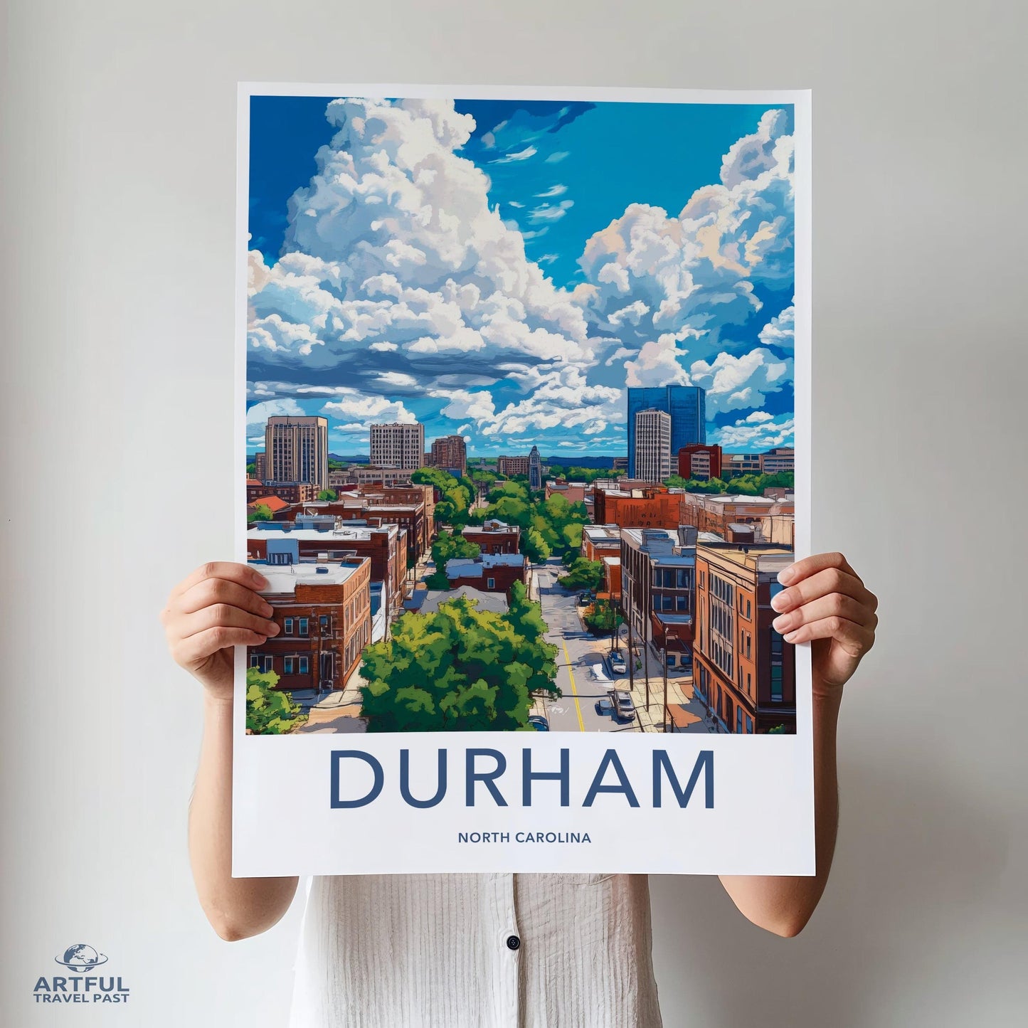 Durham Poster | North Carolina Wall Art | America Decor