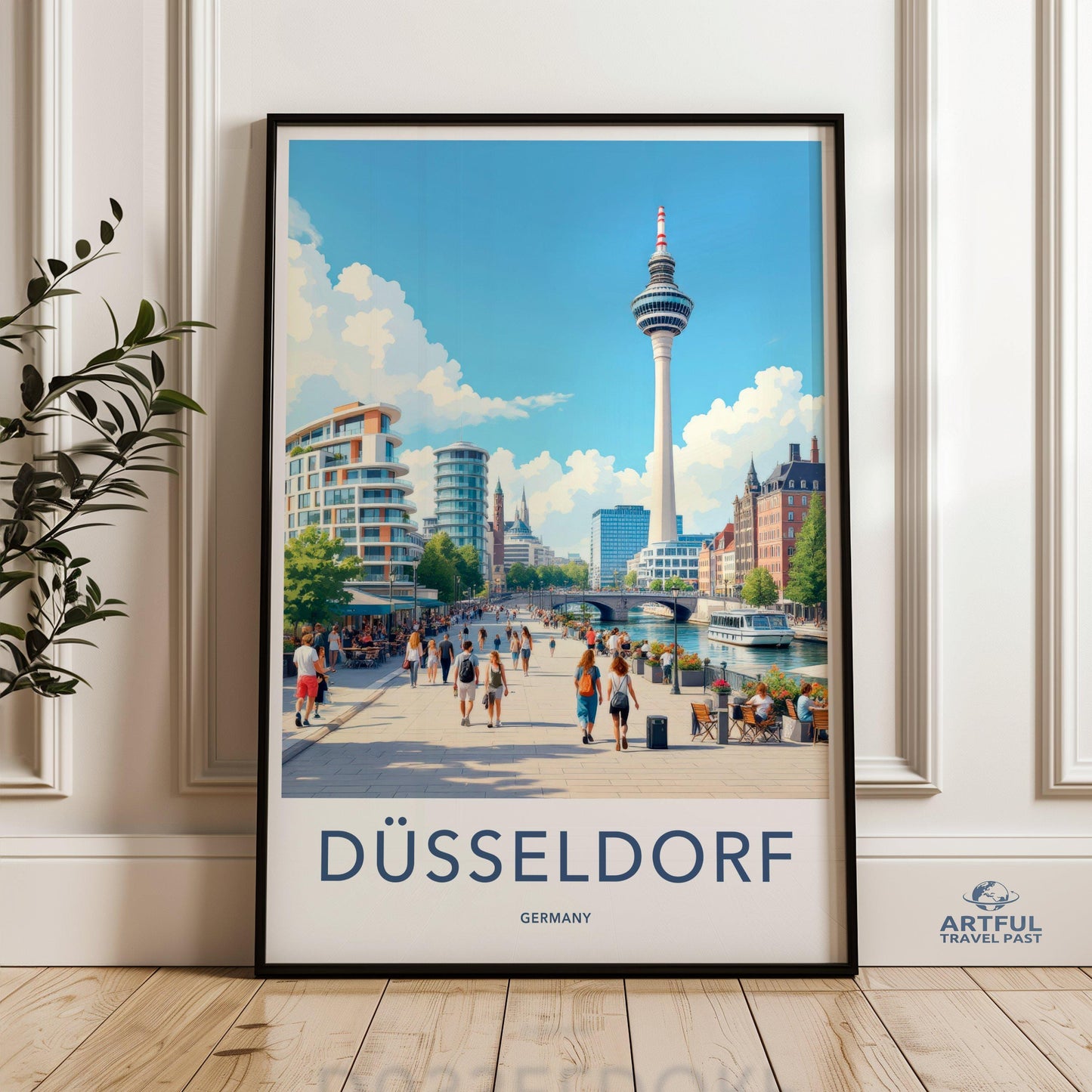 Düsseldorf Poster | Germany Wall Art | Europe Decor