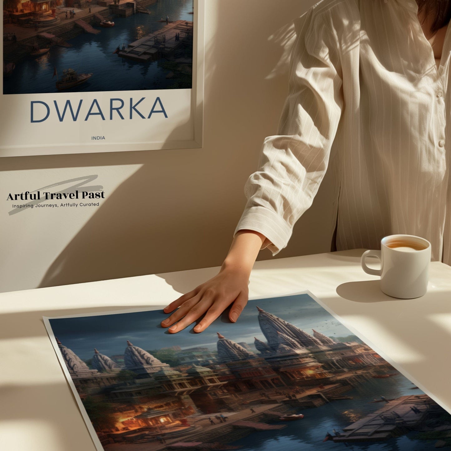 Dwarka Poster | Temple City | India Wall Art