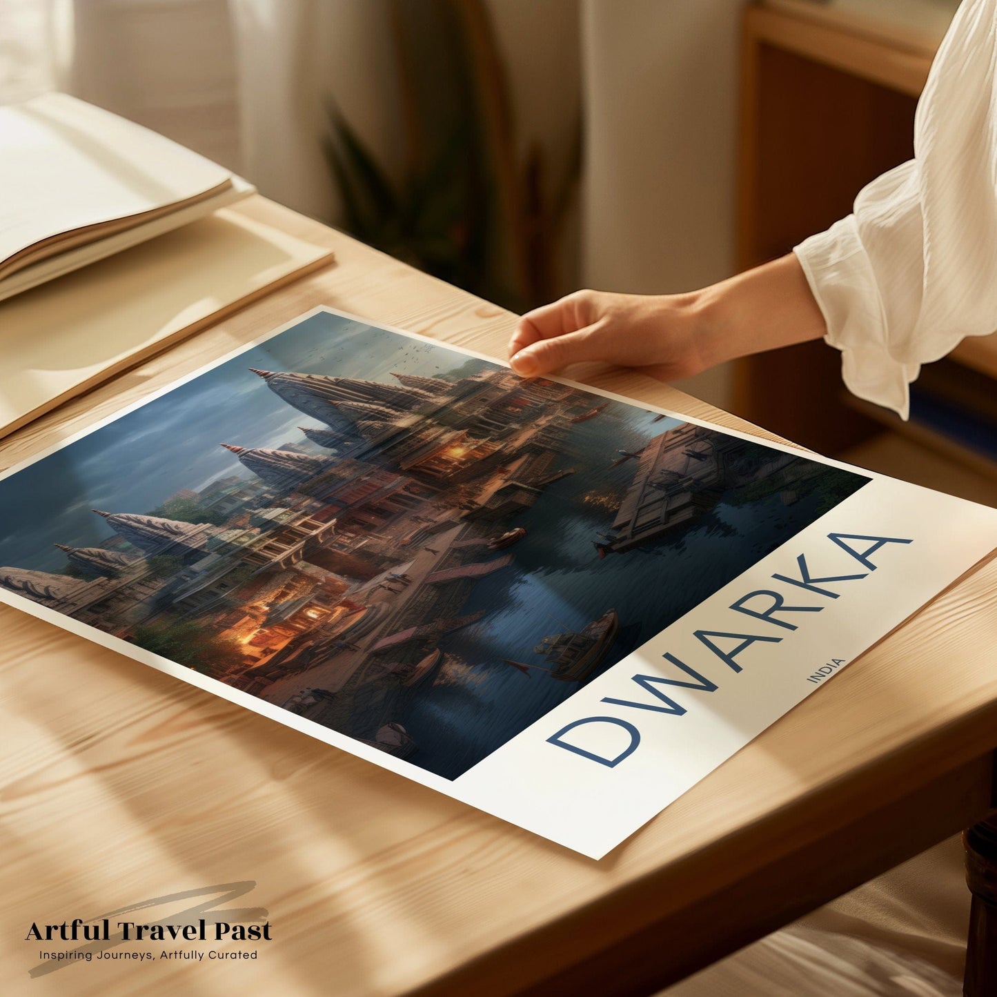 Dwarka Poster | Temple City | India Wall Art