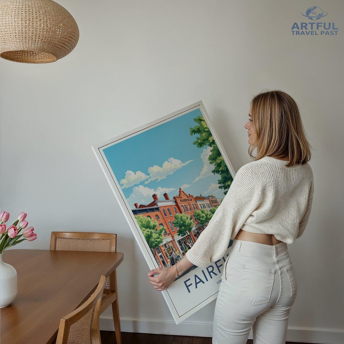 Fairfield Poster | Connecticut Wall Art | America Decor