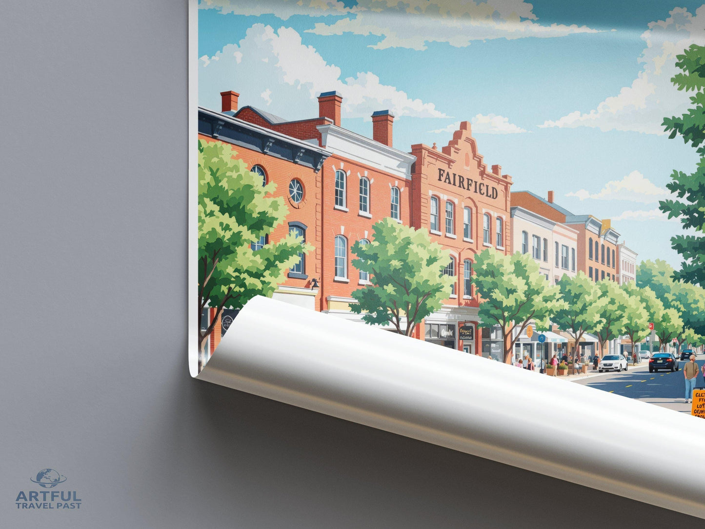Fairfield Poster | Connecticut Wall Art | America Decor