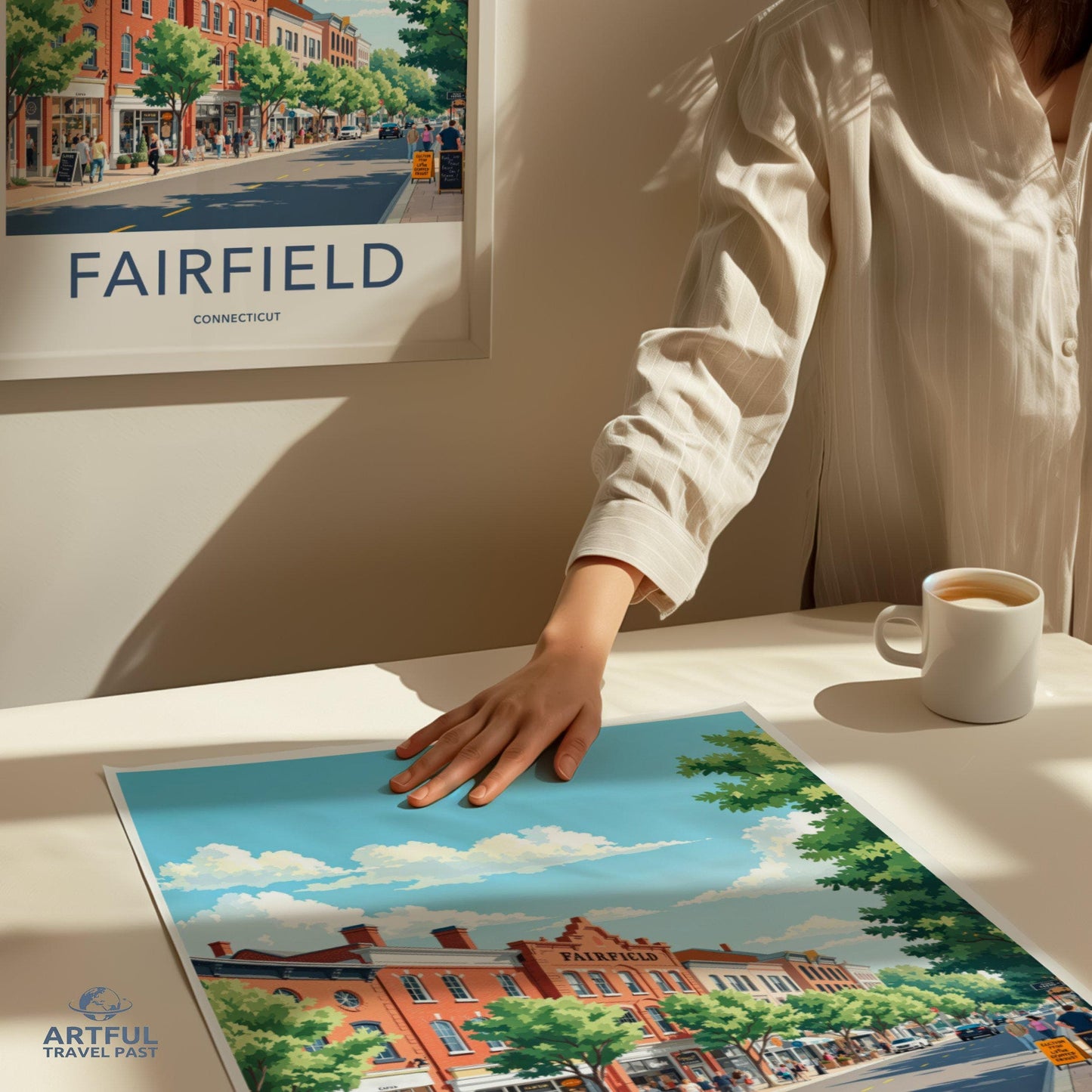 Fairfield Poster | Connecticut Wall Art | America Decor