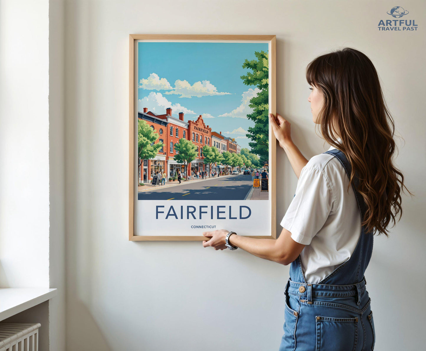 Fairfield Poster | Connecticut Wall Art | America Decor