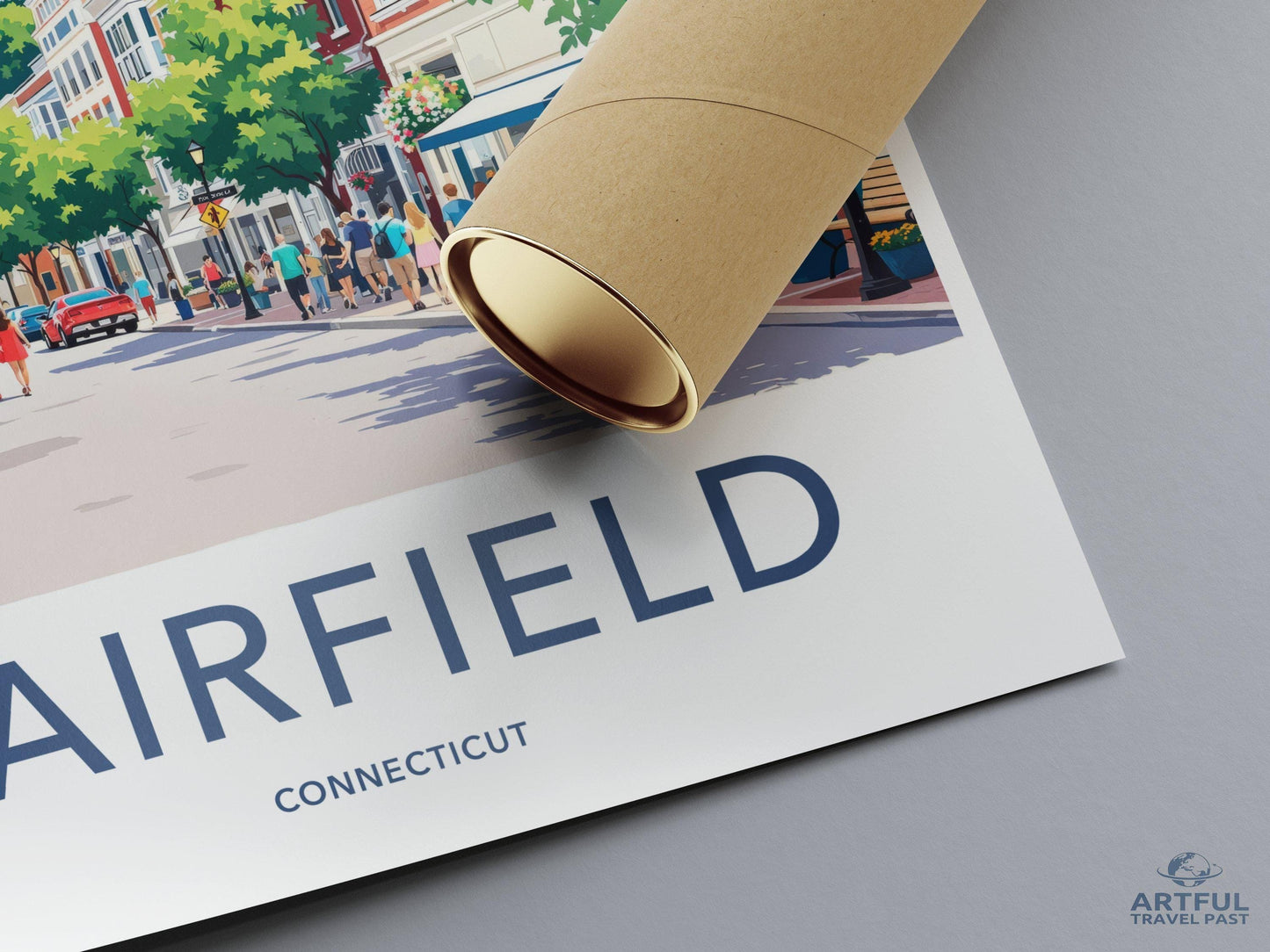 Fairfield Poster | Connecticut Wall Art | America Decor