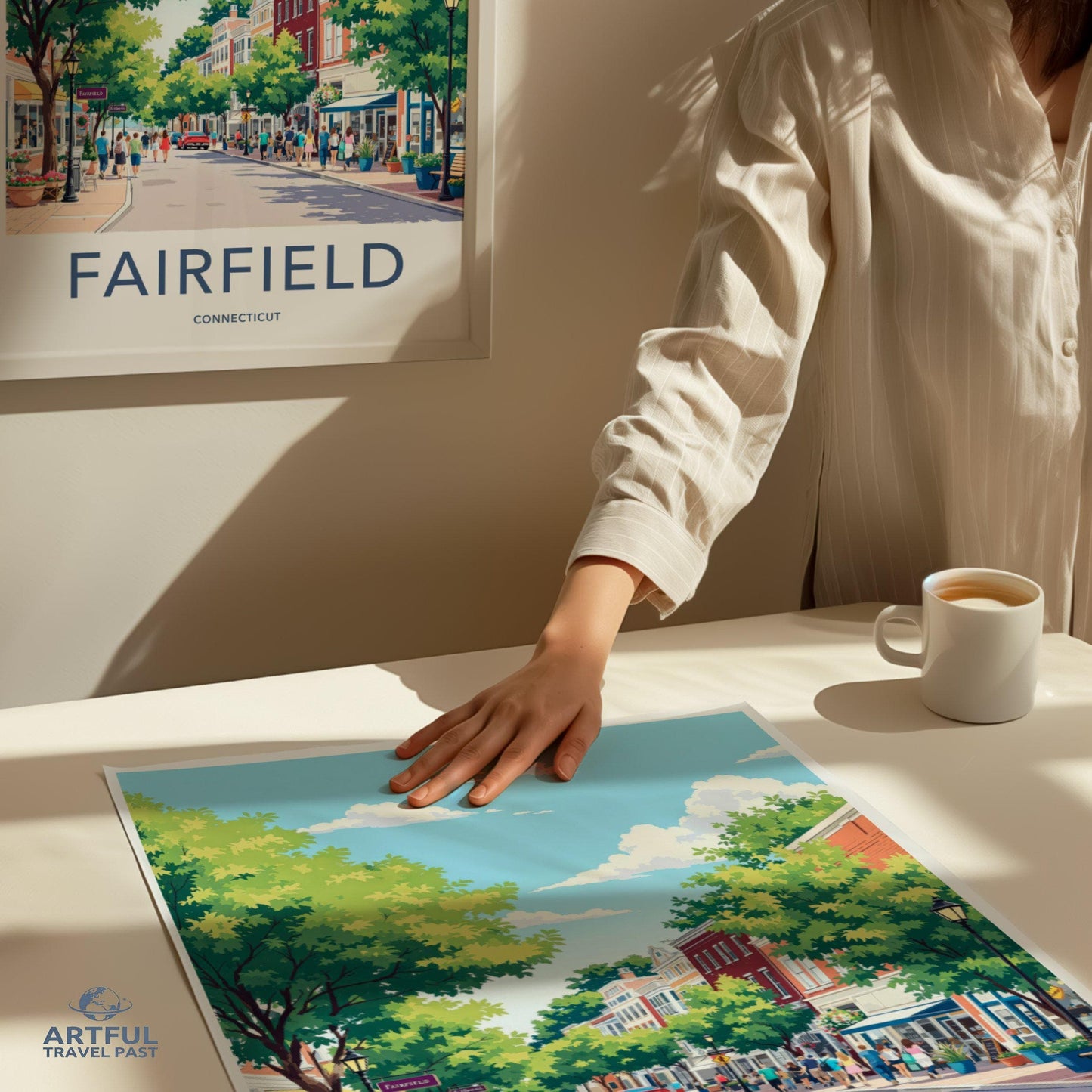 Fairfield Poster | Connecticut Wall Art | America Decor
