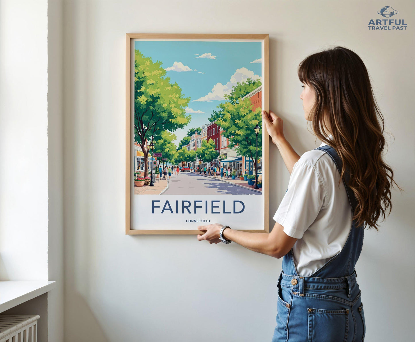 Fairfield Poster | Connecticut Wall Art | America Decor