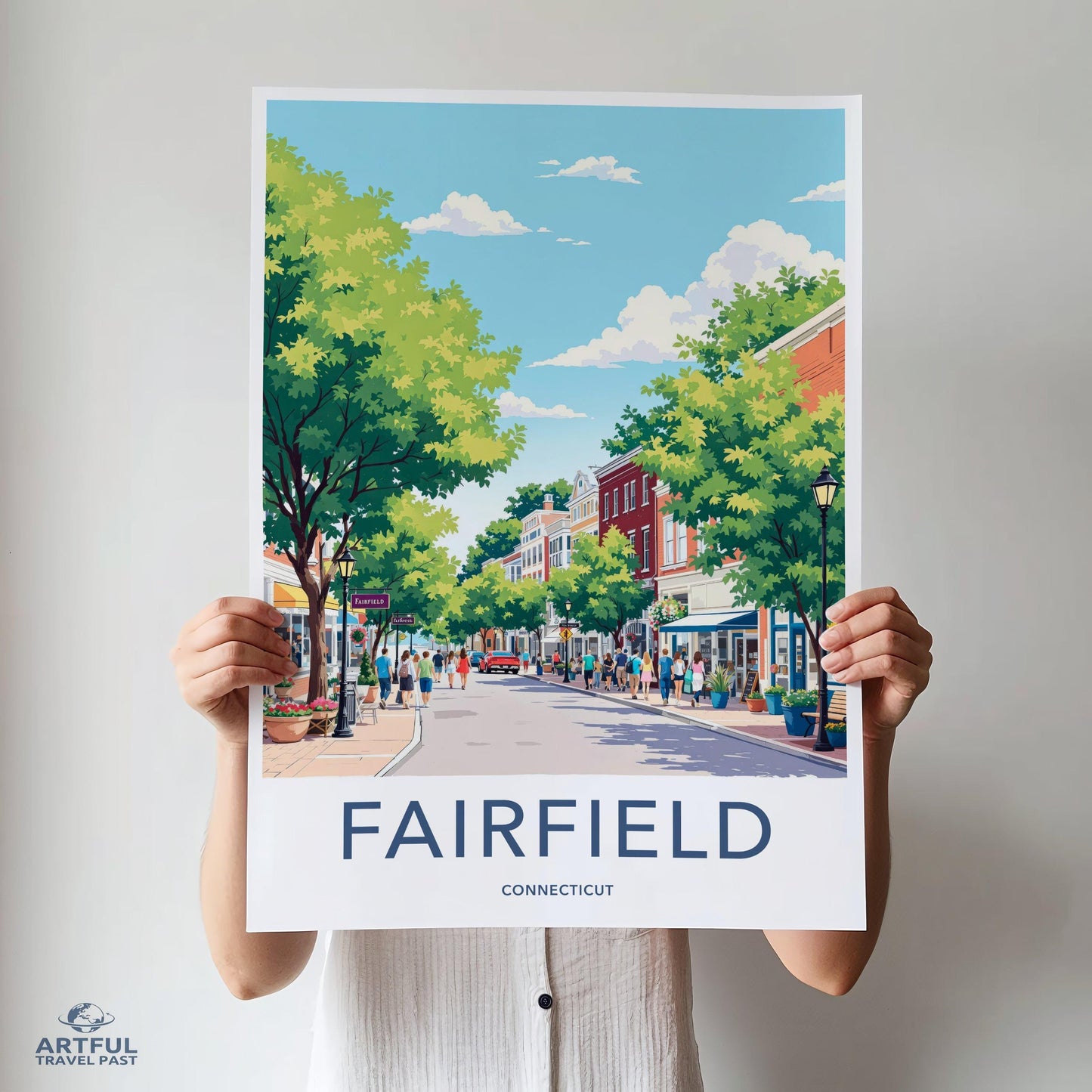 Fairfield Poster | Connecticut Wall Art | America Decor