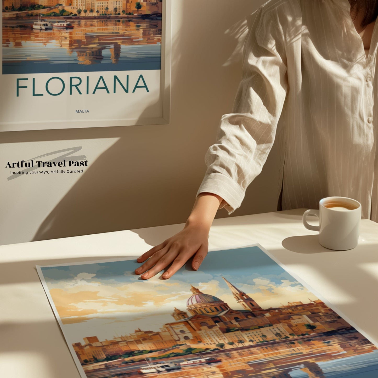 Floriana Poster | Malta Wall Art | Europe Decor