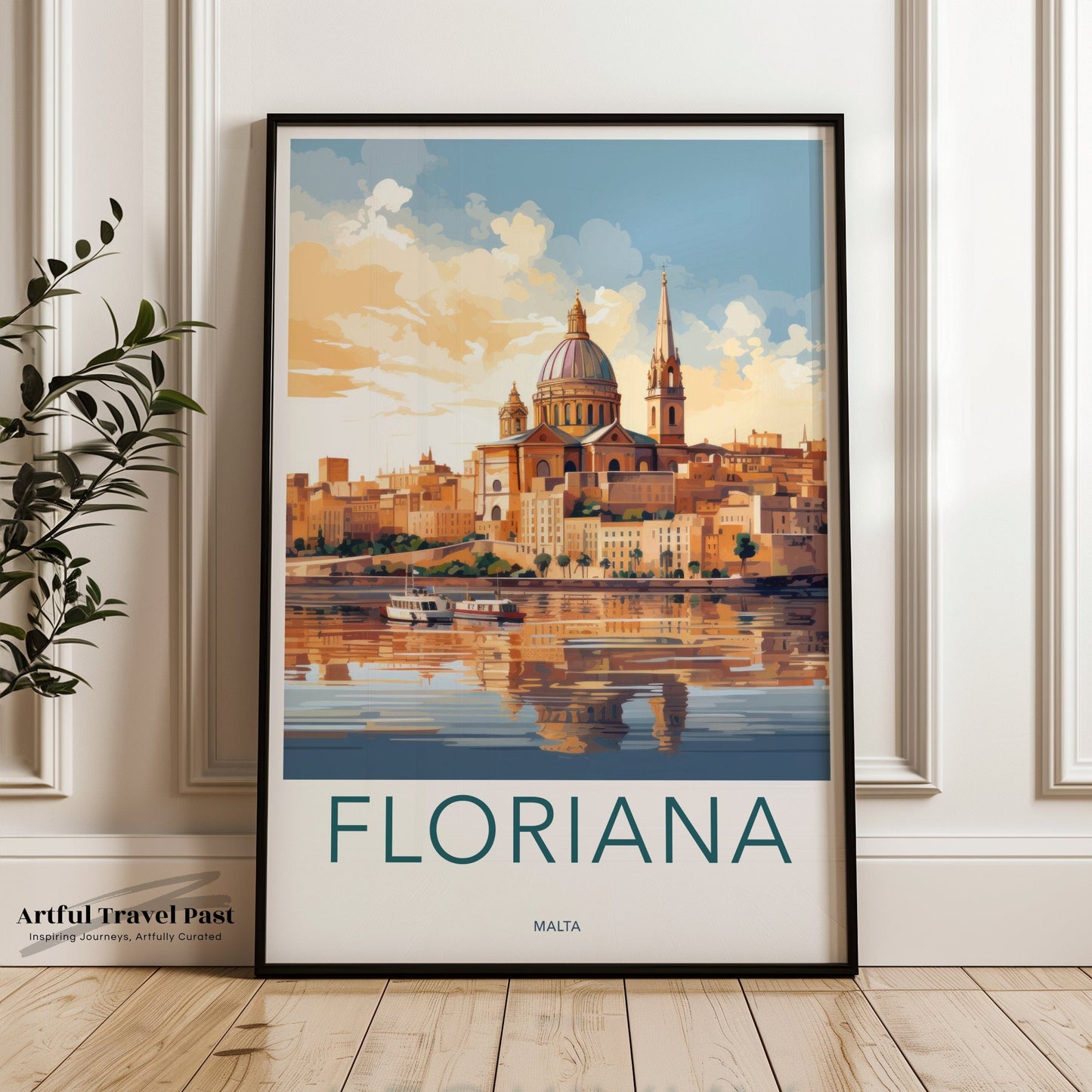 Floriana Poster | Malta Wall Art | Europe Decor