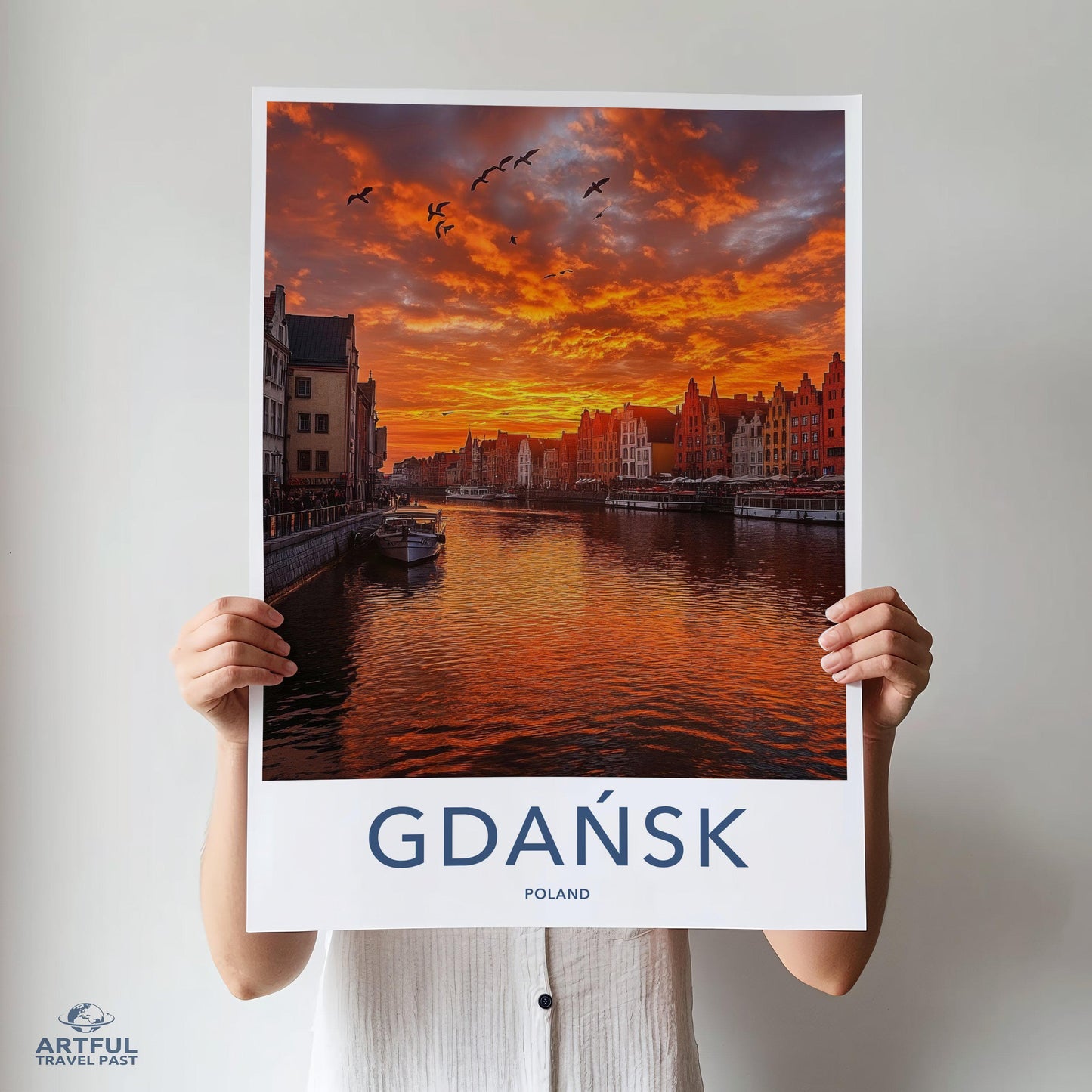 Gdańsk Poster | Poland Wall Art | Europe Decor