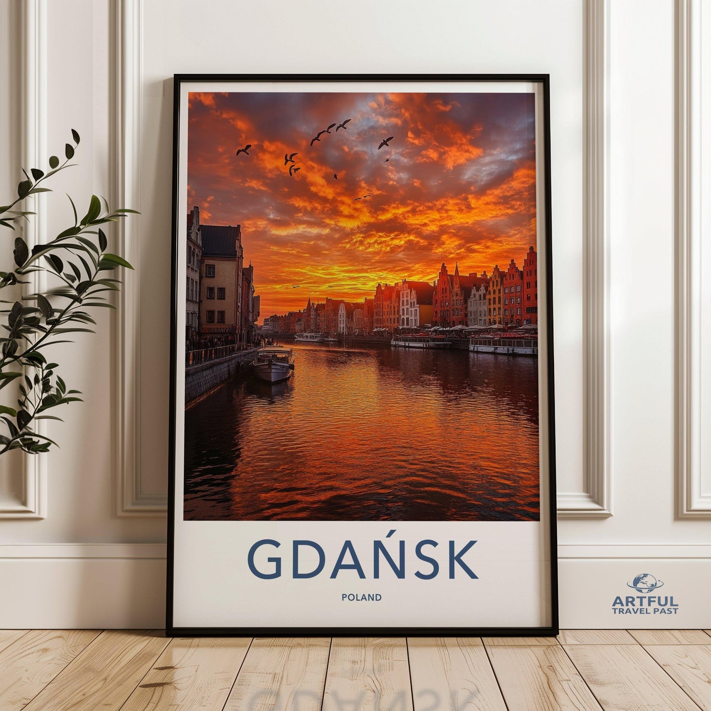 Gdańsk Poster | Poland Wall Art | Europe Decor