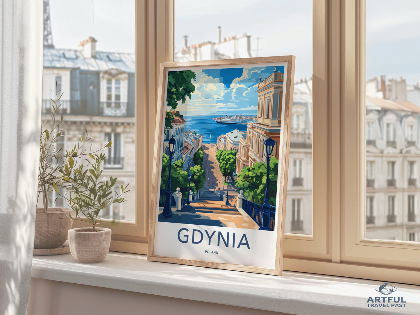 Gdynia Poster | Poland Wall Art | Eastern Europe Decor
