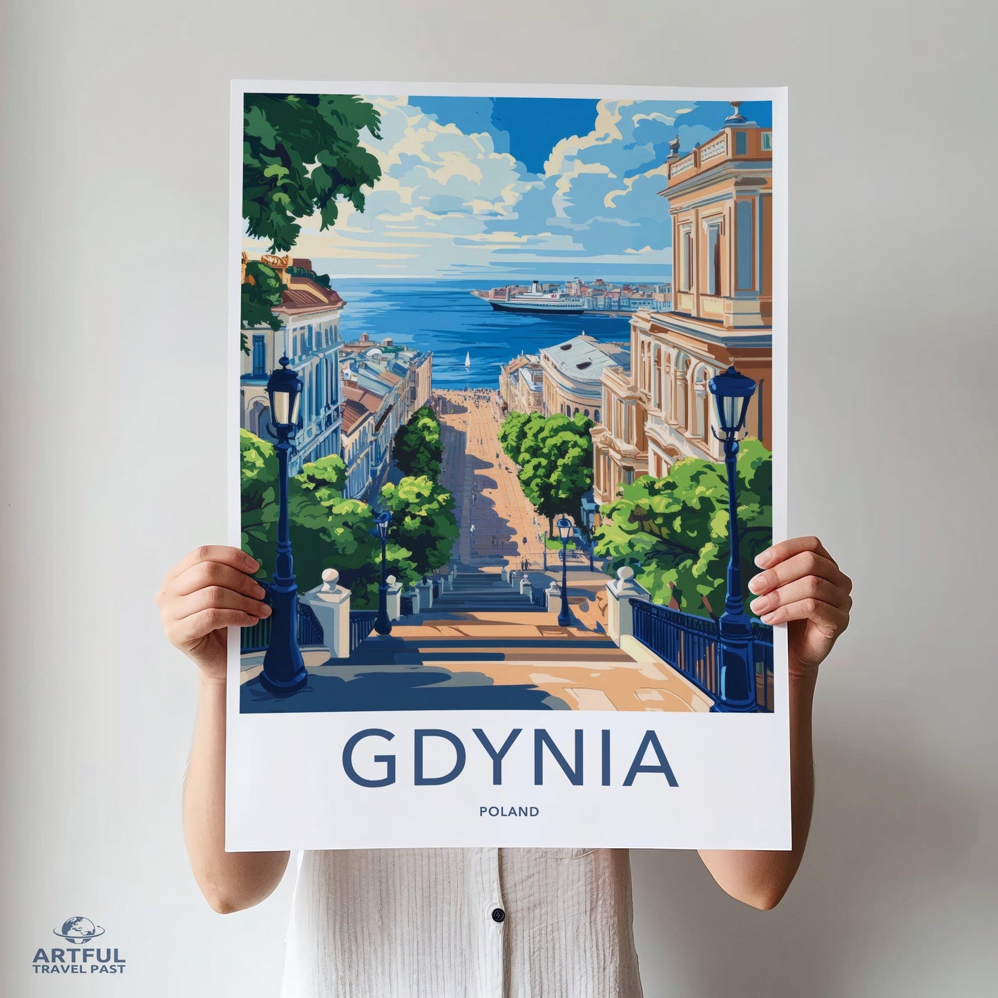 Gdynia Poster | Poland Wall Art | Eastern Europe Decor