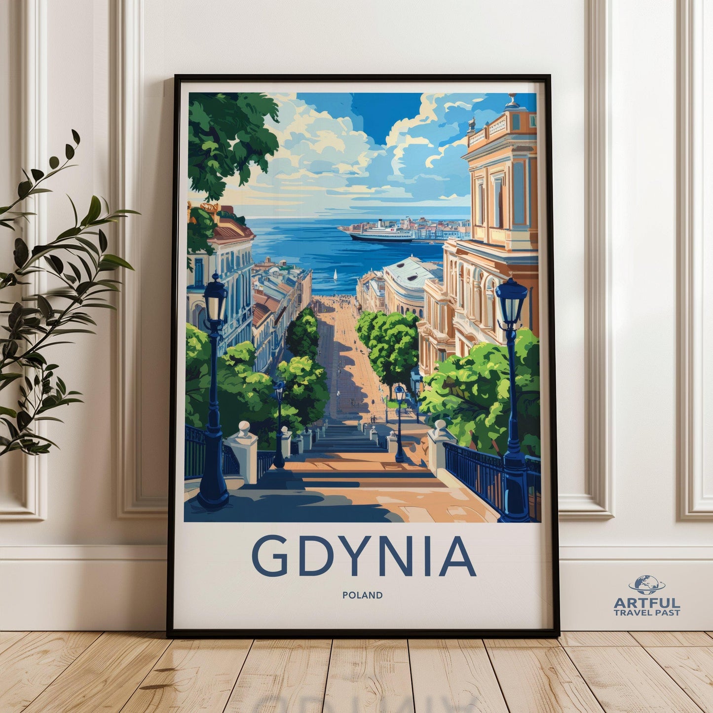 Gdynia Poster | Poland Wall Art | Eastern Europe Decor