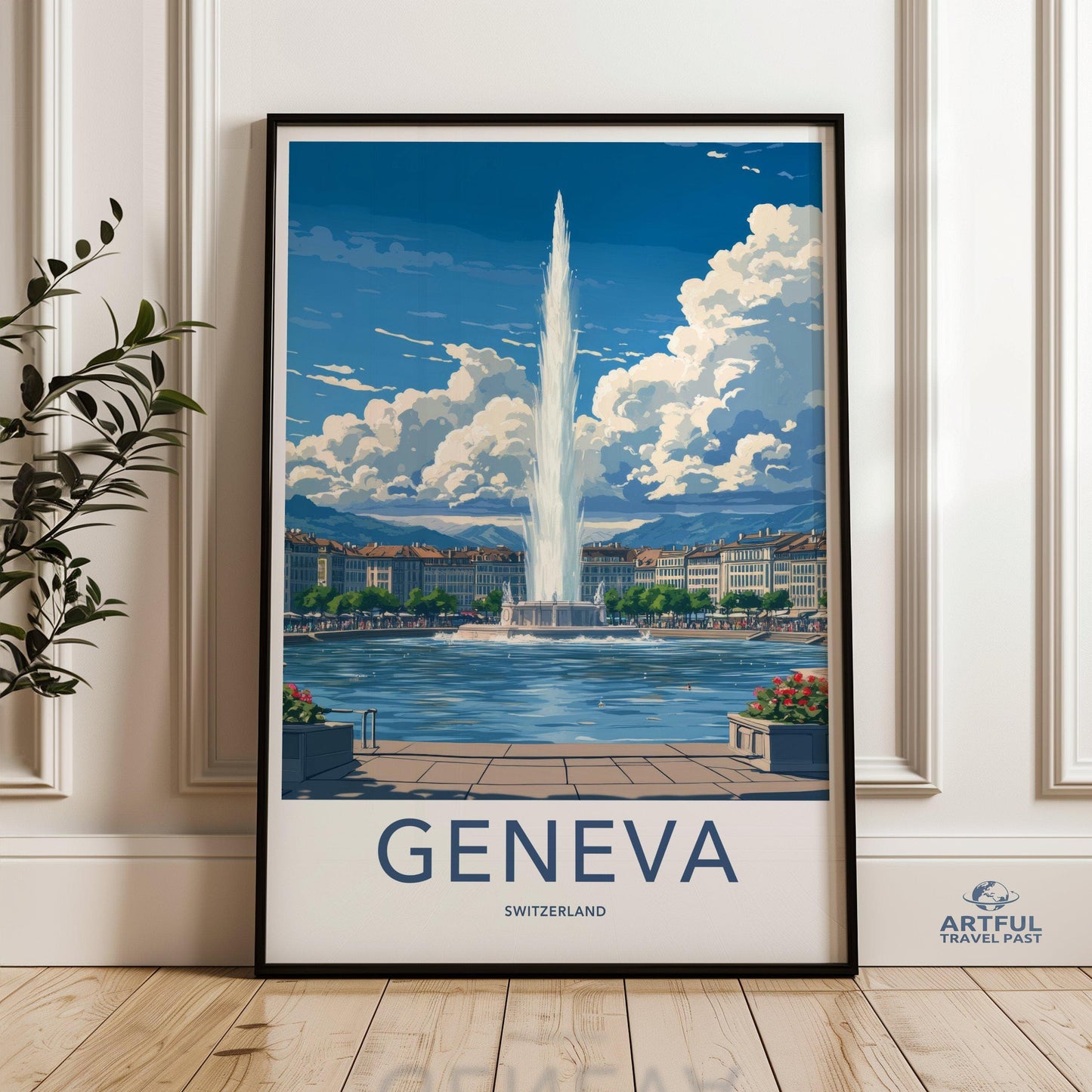 Geneva Poster | Switzerland Wall Art | Europe Decor