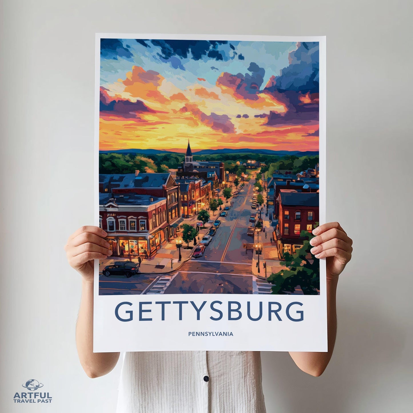 Gettysburg Poster | Pennsylvania Wall Art | America Decor