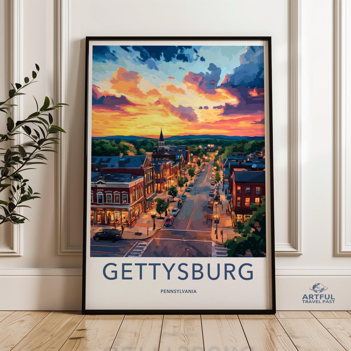 Gettysburg Poster | Pennsylvania Wall Art | America Decor
