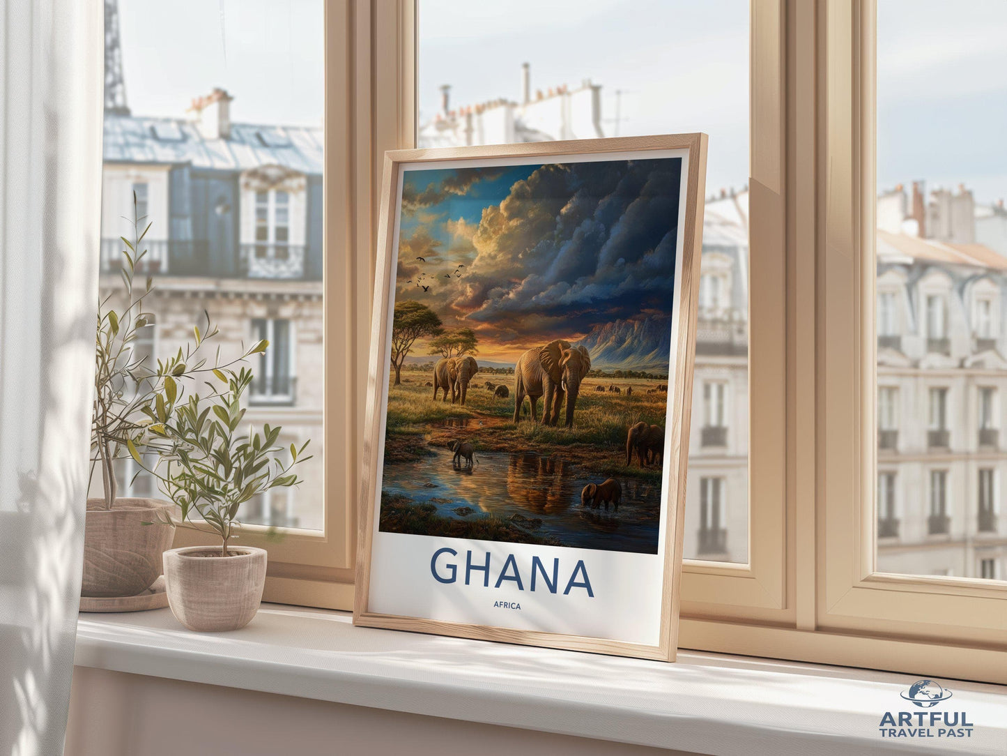 Ghana Safari Poster | Ghana Wall Art | Africa Decor