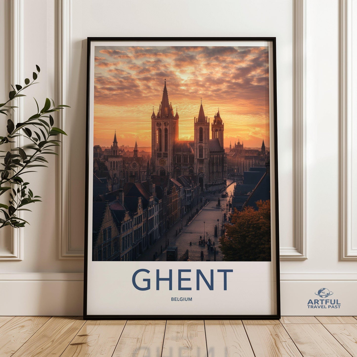 Ghent Poster - Belgium Wall Art
