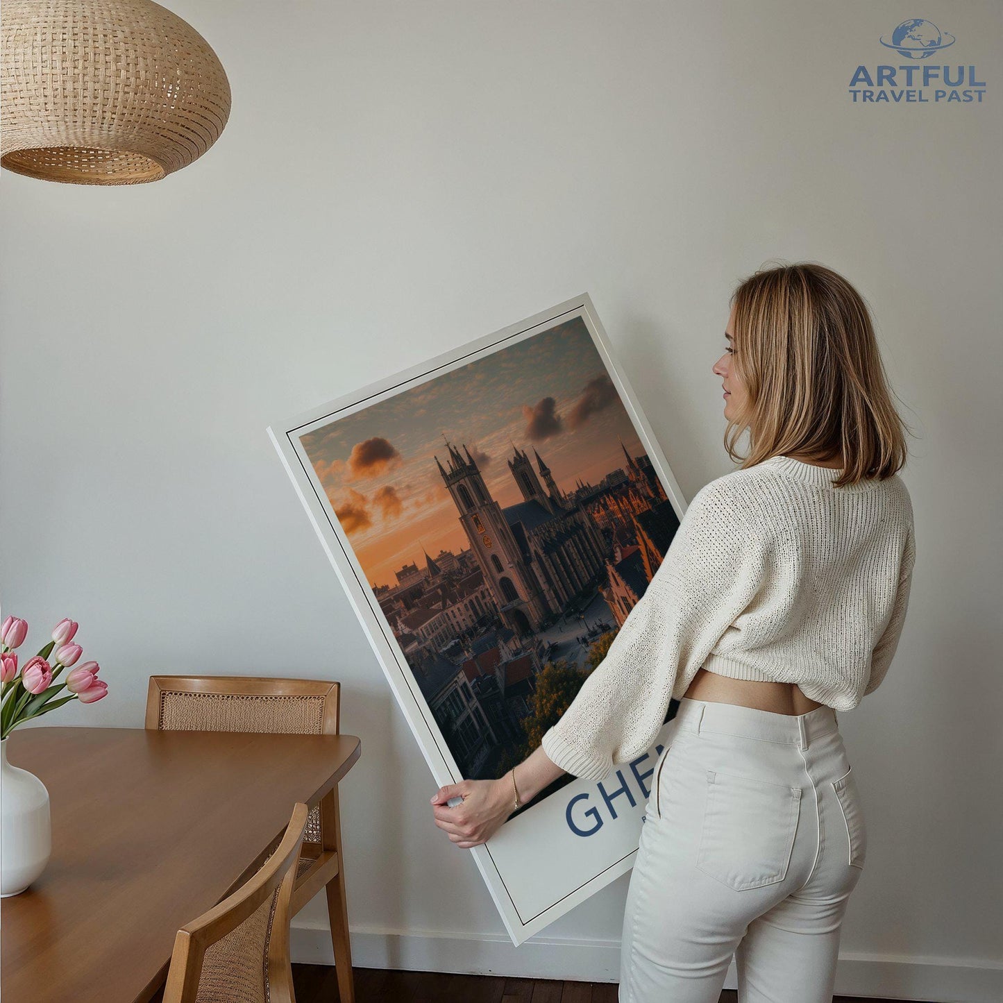 Ghent Poster | Belgium Wall Art | Europe Decor