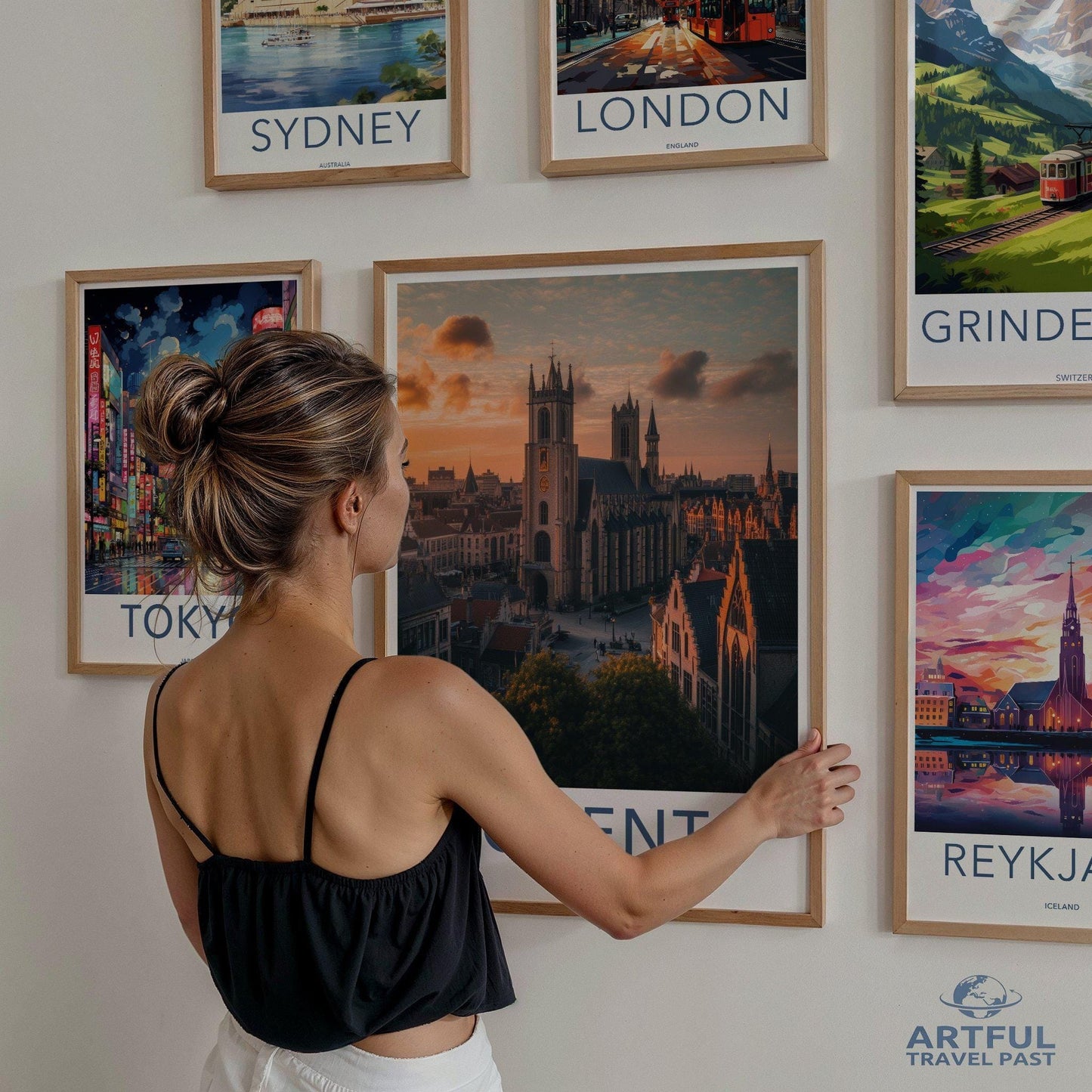 Ghent Poster | Belgium Wall Art | Europe Decor