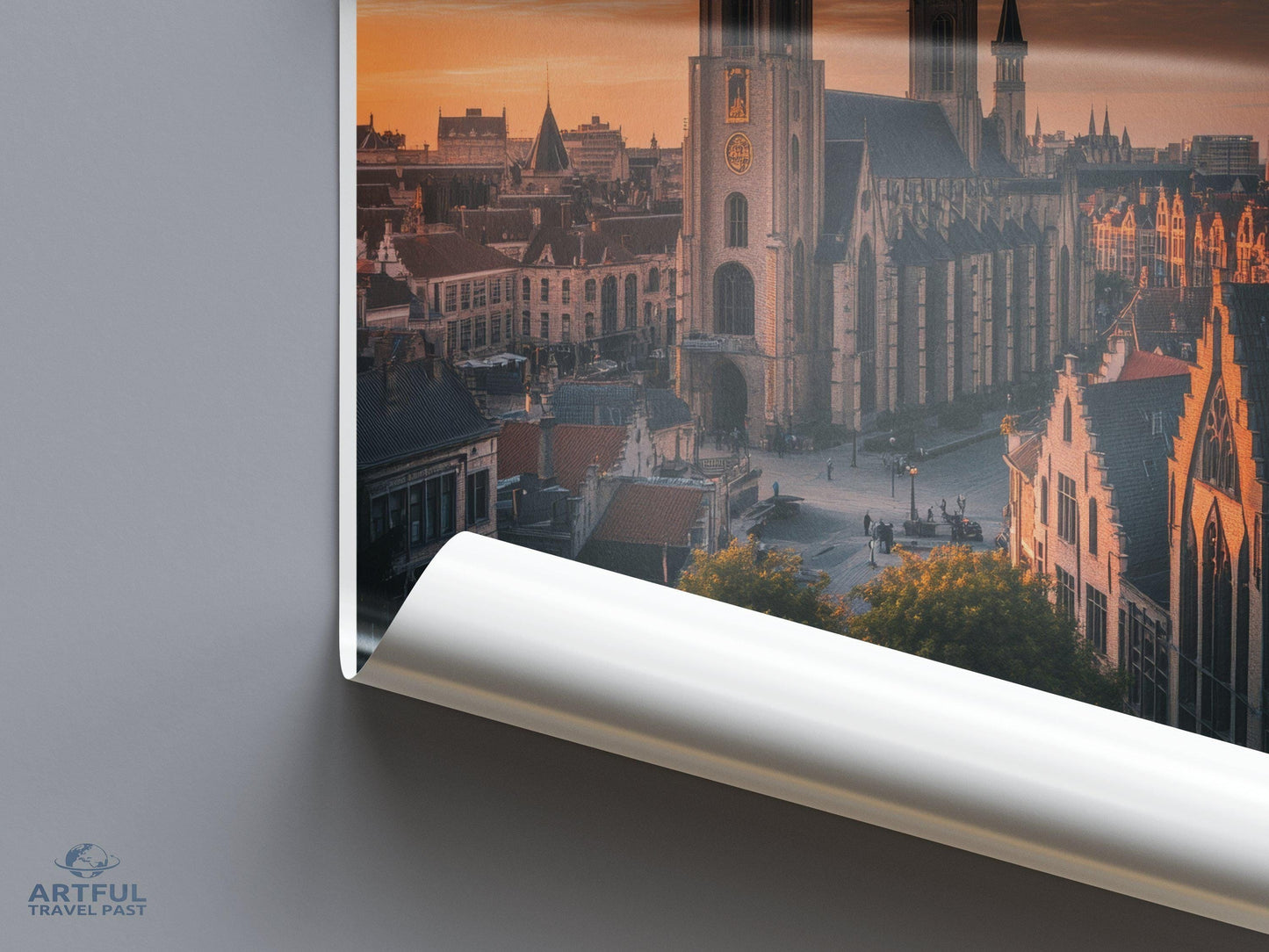 Ghent Poster | Belgium Wall Art | Europe Decor