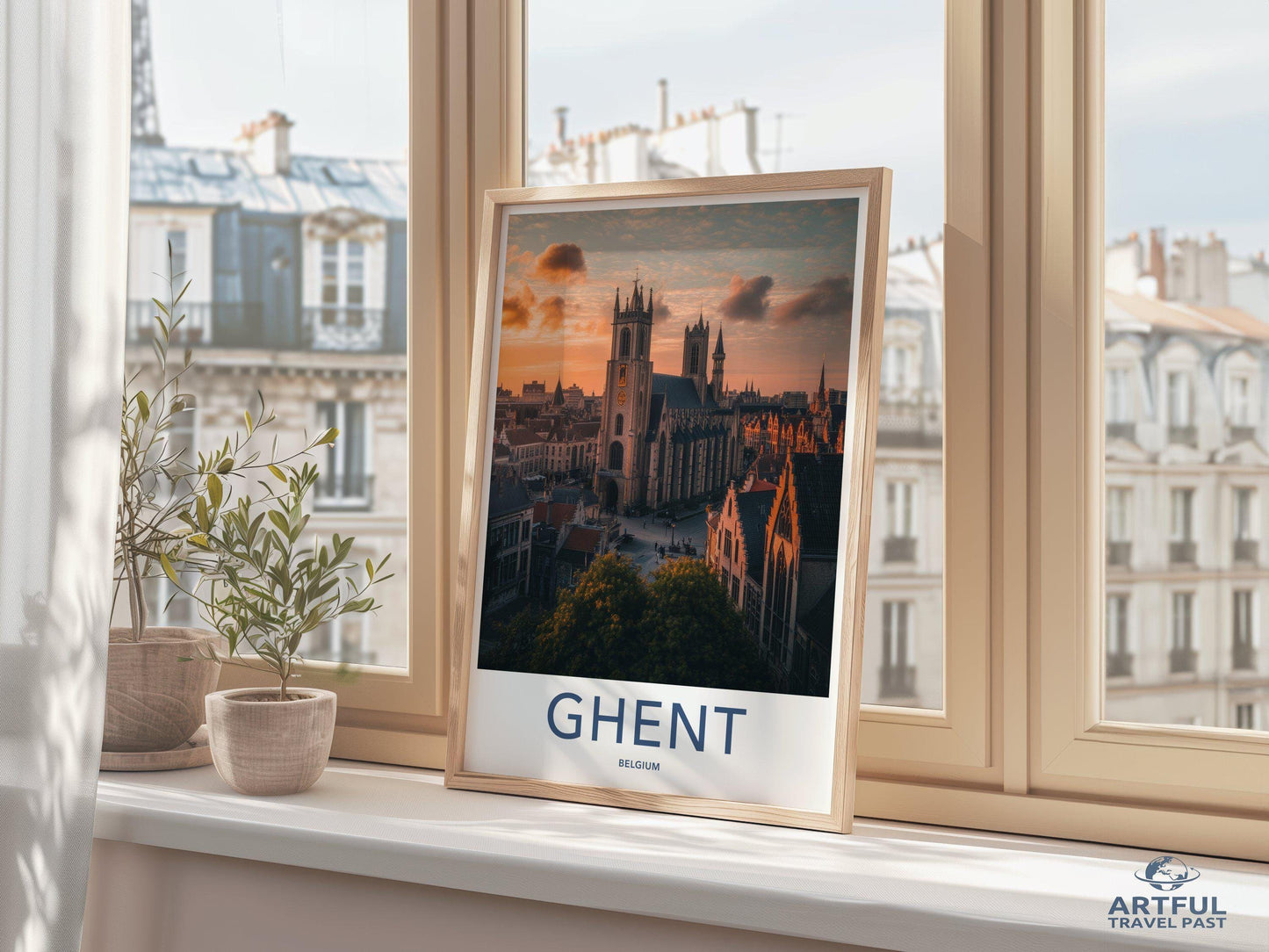 Ghent Poster | Belgium Wall Art | Europe Decor