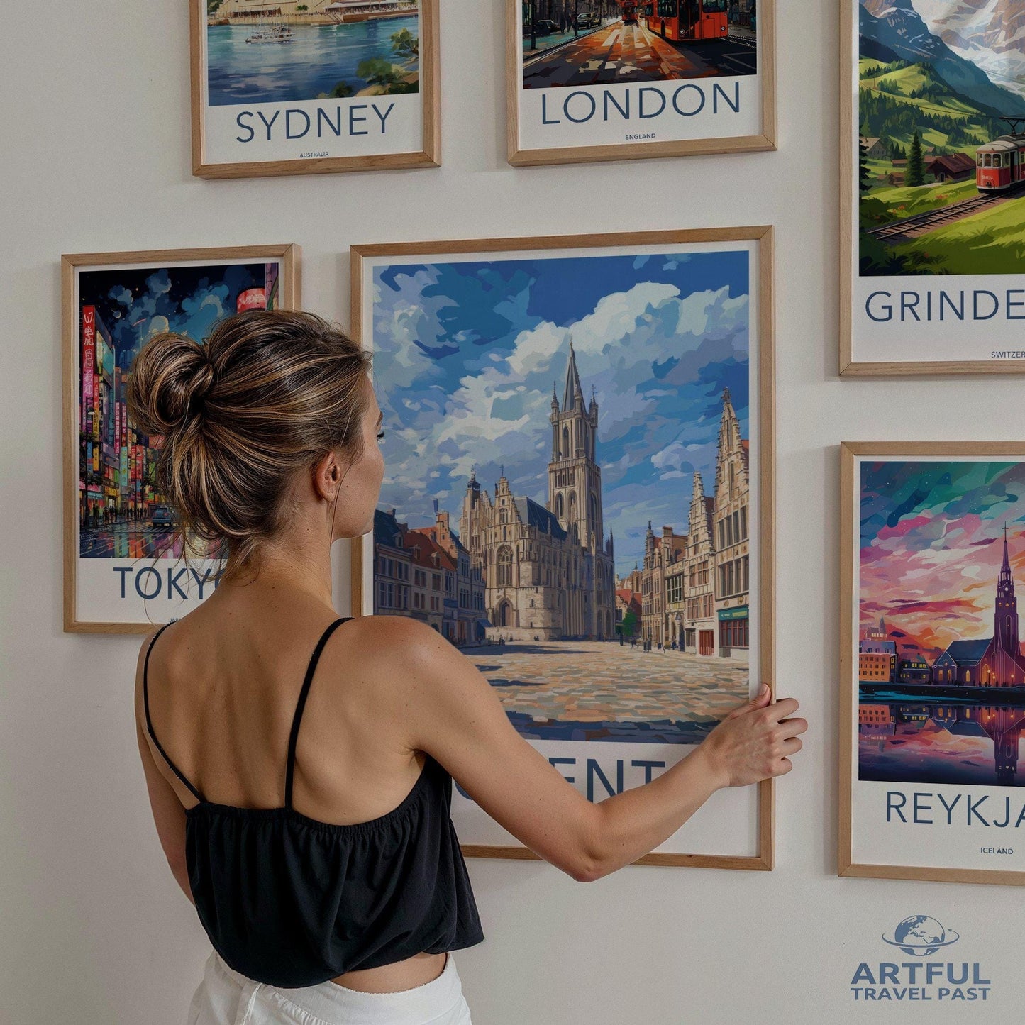 Ghent Poster | Belgium Wall Art | Europe Decor