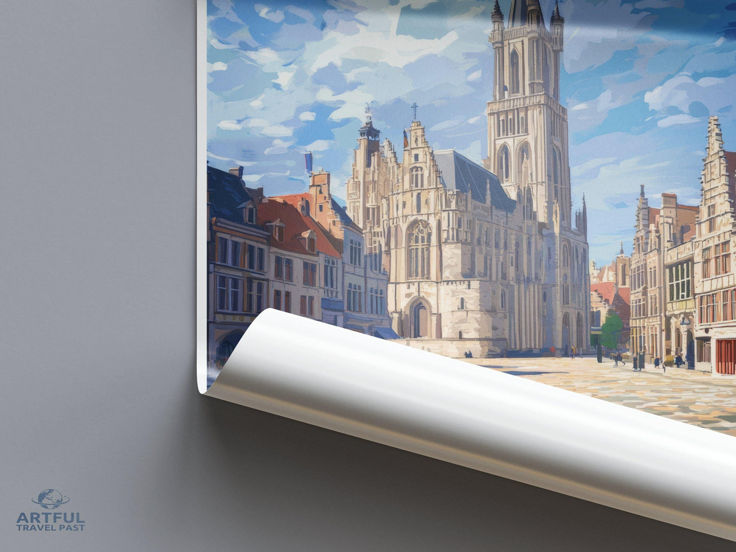 Ghent Poster | Belgium Wall Art | Europe Decor