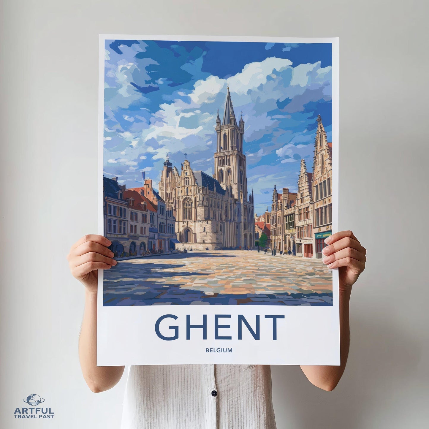 Ghent Poster | Belgium Wall Art | Europe Decor