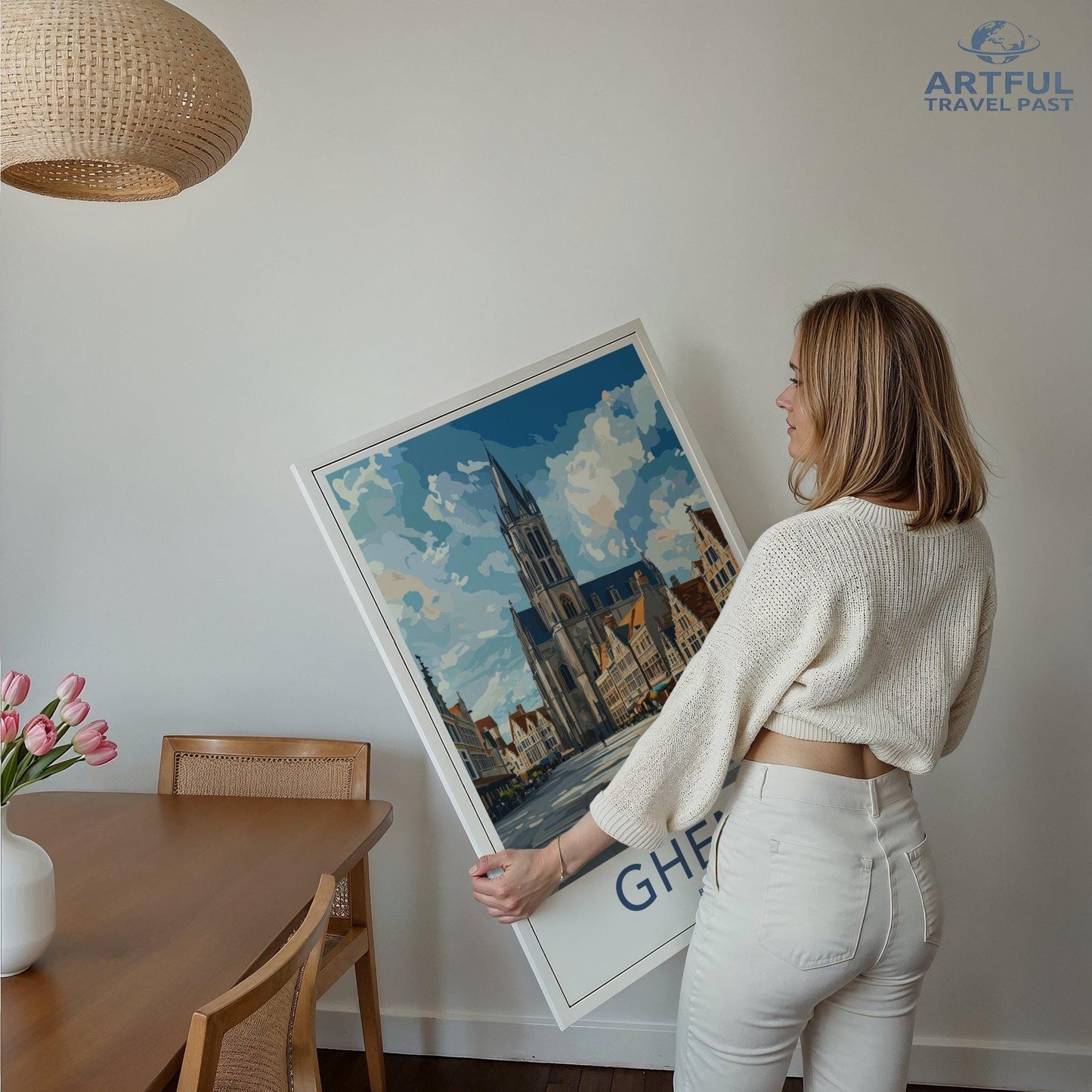 Ghent Poster | Belgium Wall Art | Europe Decor